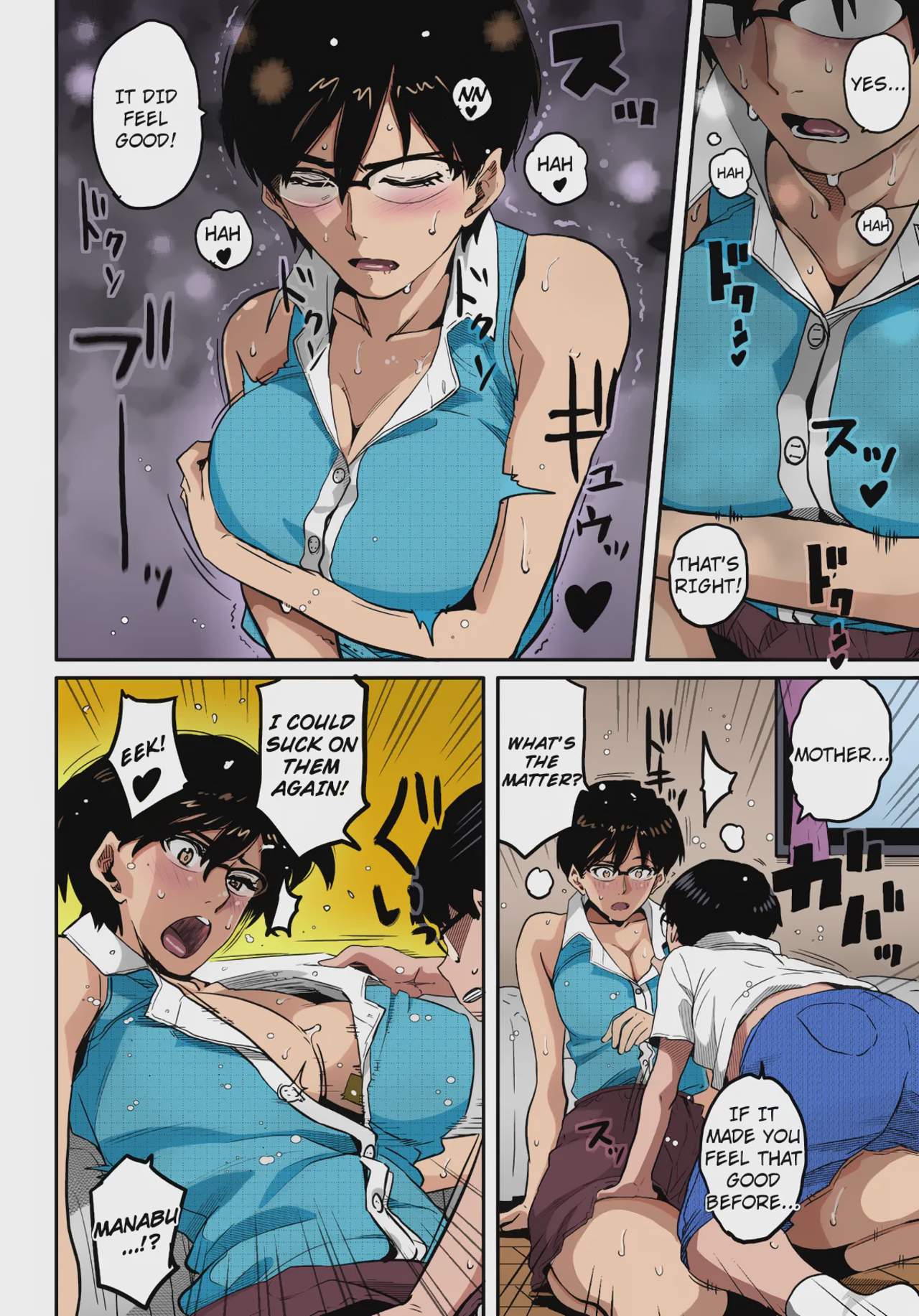 Art by hana_hook - Tagged bisexual, pixie_cut, fingering, bondage, blowjob, rape, paizuri, corruption, netorare, oyakodon, femdom, hana_hook, milf, blackmail, glasses