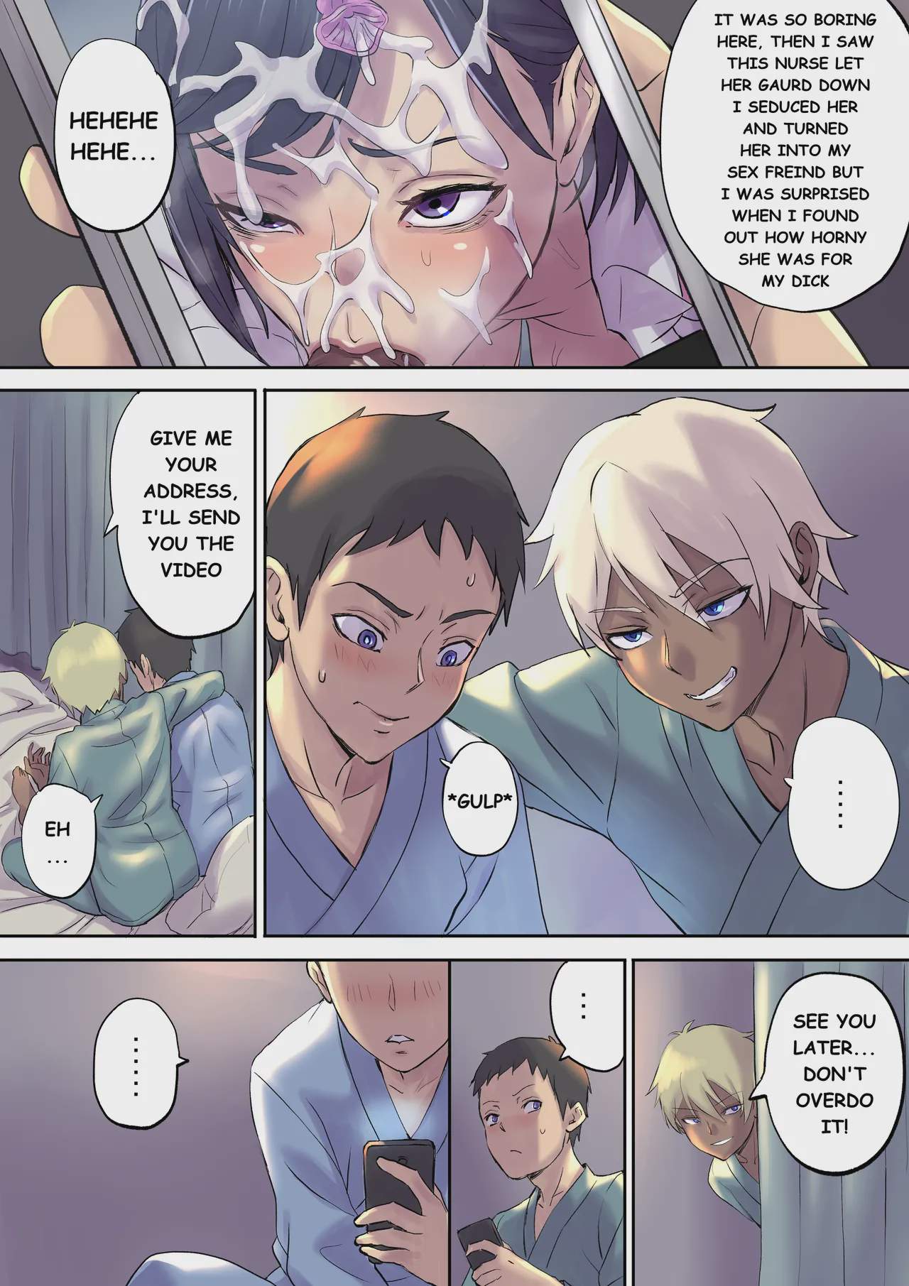 Art by shibire_hitsuji, papuka - Tagged gyaru-oh, mother, nurse, dark_skin, papuka, big_breasts, milf, sole_female, netorare, shibire_hitsuji, condom