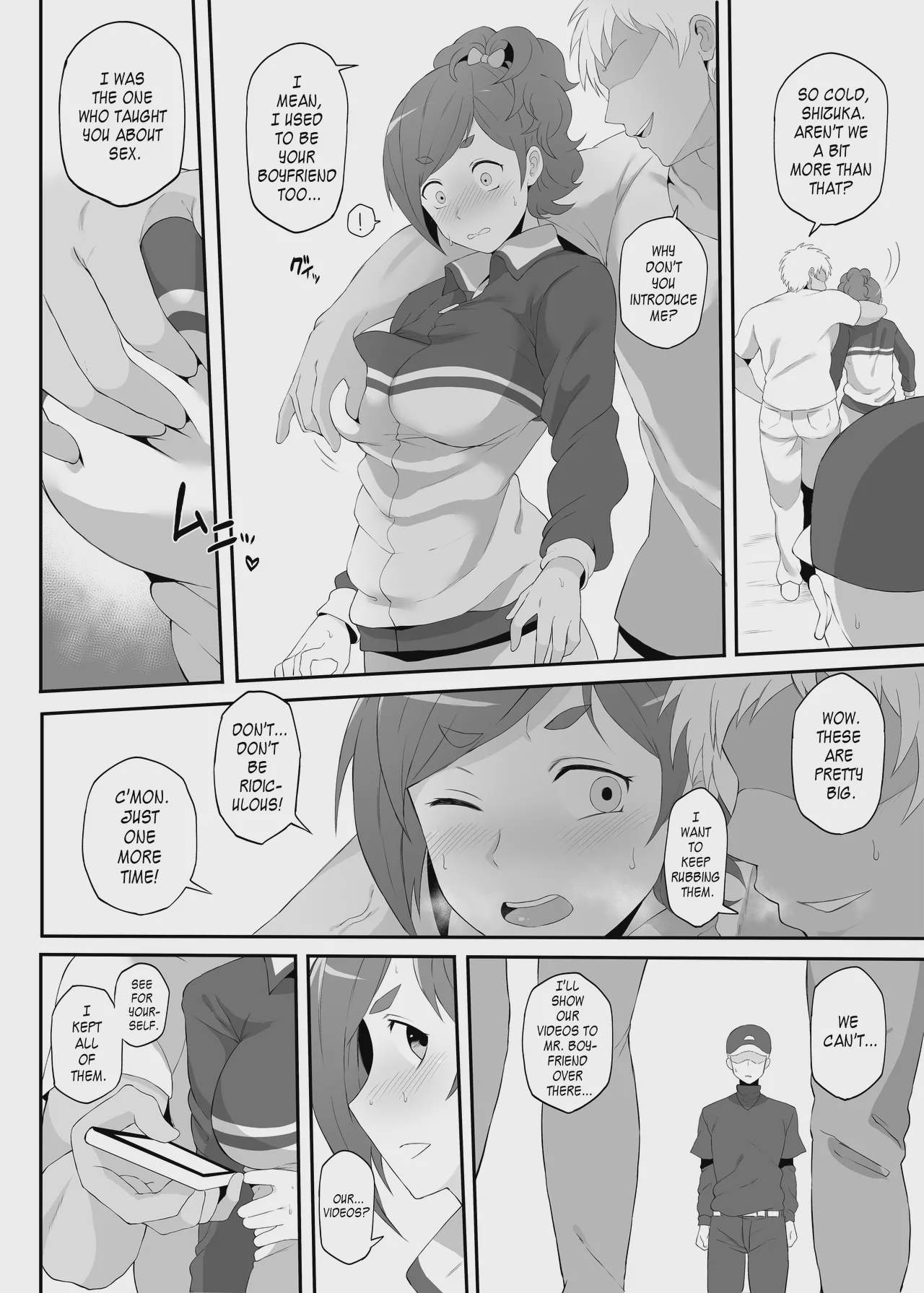 Art by terasu_mc, doushia - Tagged cheating, piercing, condom, muscle, nipple_piercing, sole_female, big_breasts, big_penis, dilf, terasu_mc, x-ray, doushia, netorare, filming