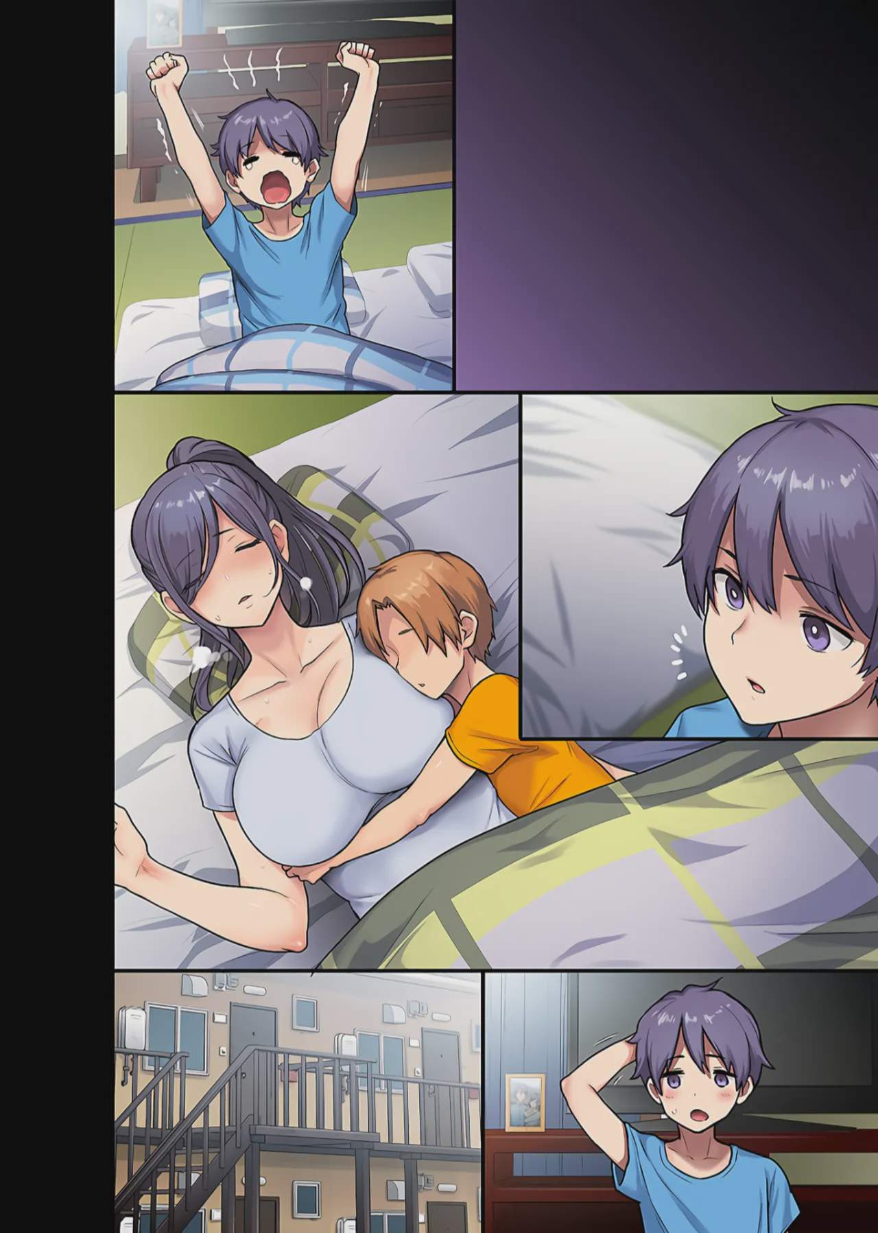 Art by meme50 - Tagged meme50, masturbation, netorare, milf, hotpants, sweating, very_long_hair, x-ray, sole_female, blowjob, smalldom, sole_male, ponytail, hidden_sex, handjob, big_breasts, fingering, big_ass, nakadashi