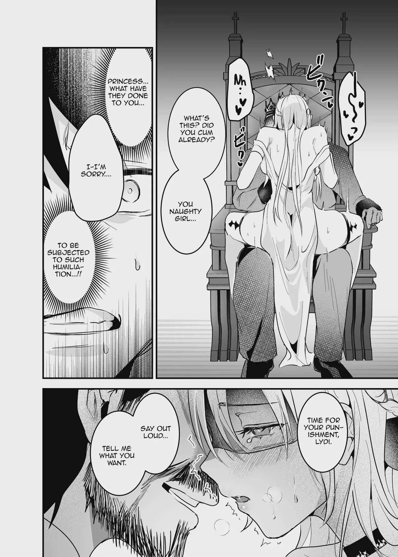 Art by yoshida_killy - Tagged stockings, dilf, netorare, niece, tiara, facial_hair, crown, mind_break, exhibitionism, sole_male, very_long_hair, humiliation, collar, detached_sleeves, yoshida_killy, blindfold, sole_female, ahegao