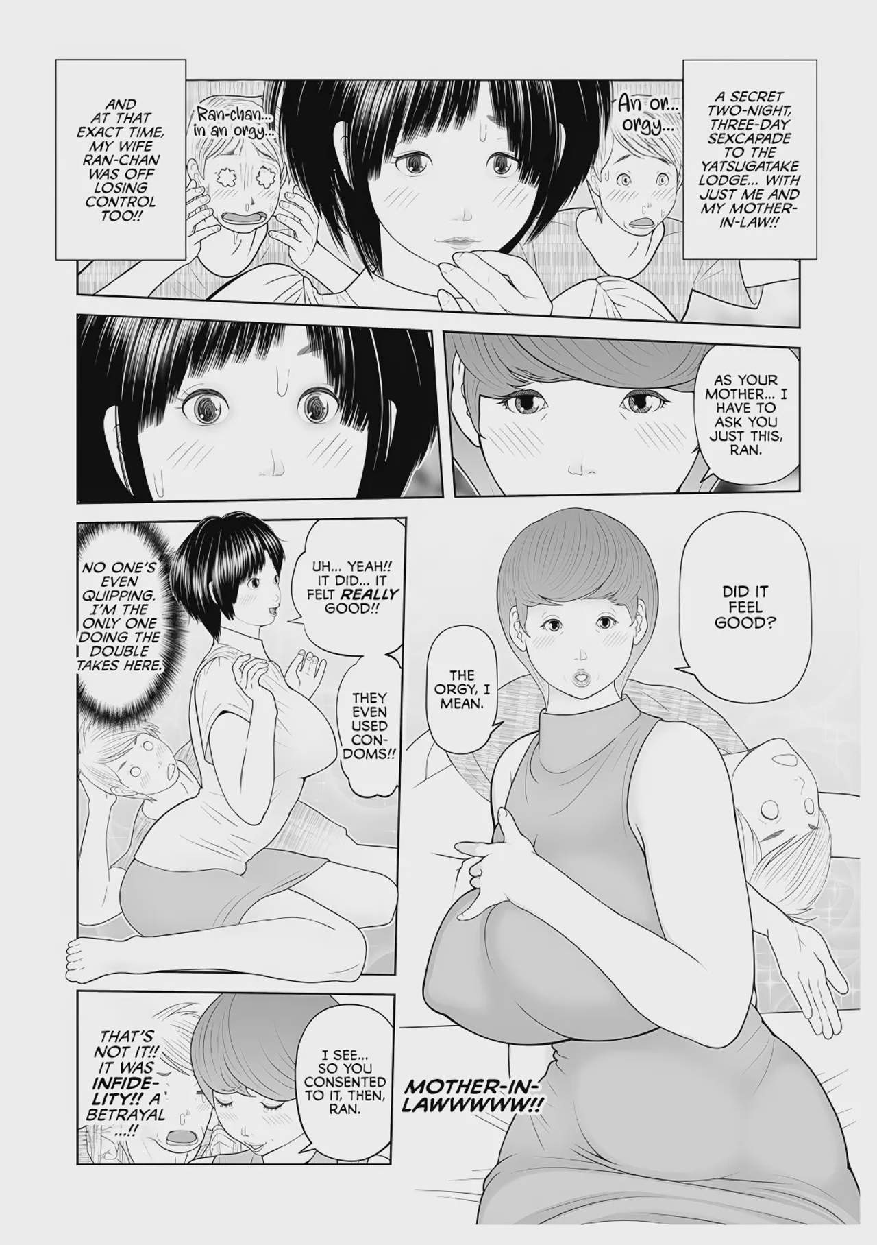 Art by akari_kyousuke - Tagged paizuri, blowjob, big_nipples, incest, cheating, pregnant, masturbation, daughter, akari_kyousuke, pixie_cut, netorare, big_breasts, kissing, inverted_nipples, milf, mother, big_penis, nakadashi, handjob