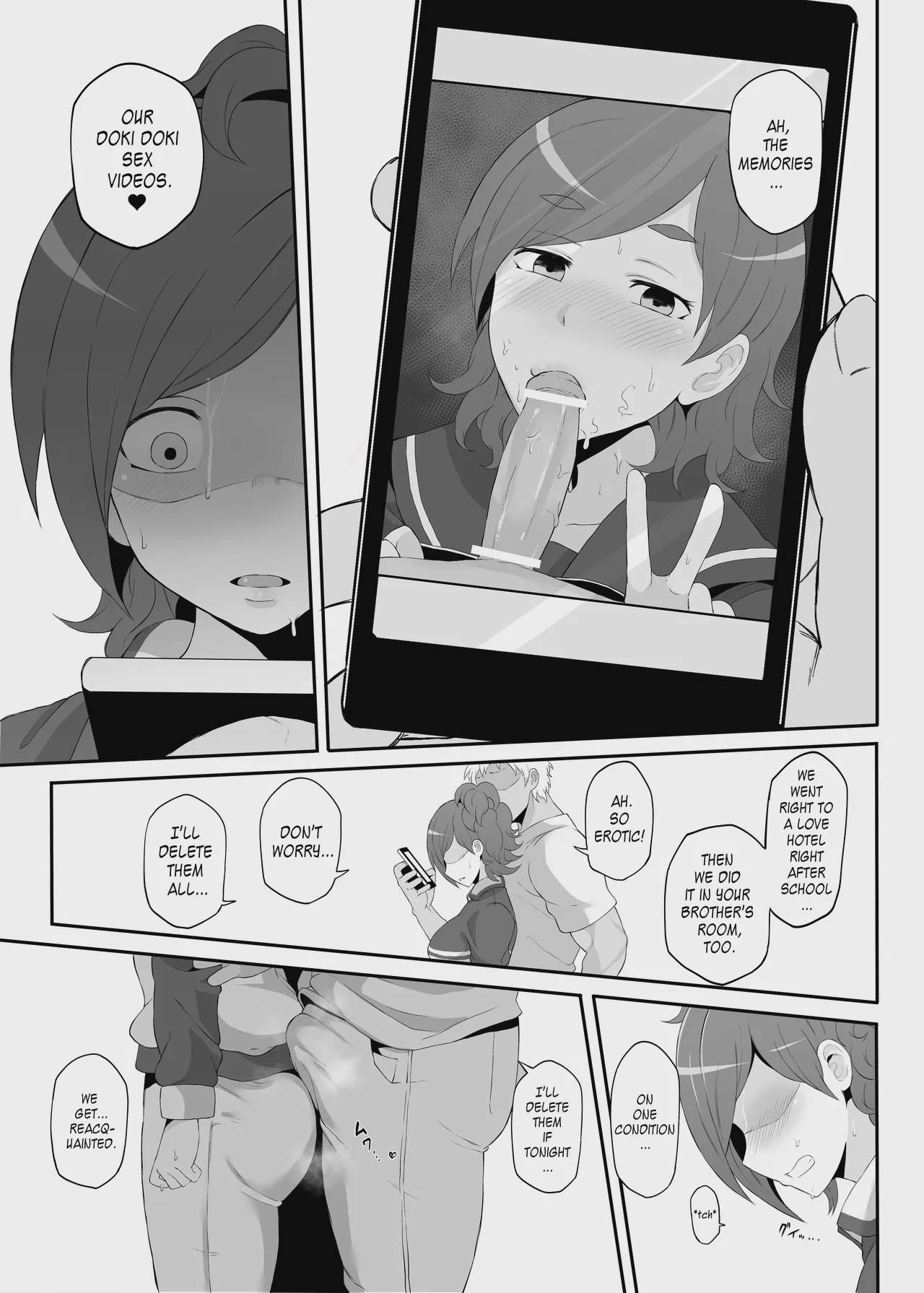 Art by terasu_mc, doushia - Tagged cheating, piercing, condom, muscle, nipple_piercing, sole_female, big_breasts, big_penis, dilf, terasu_mc, x-ray, doushia, netorare, filming