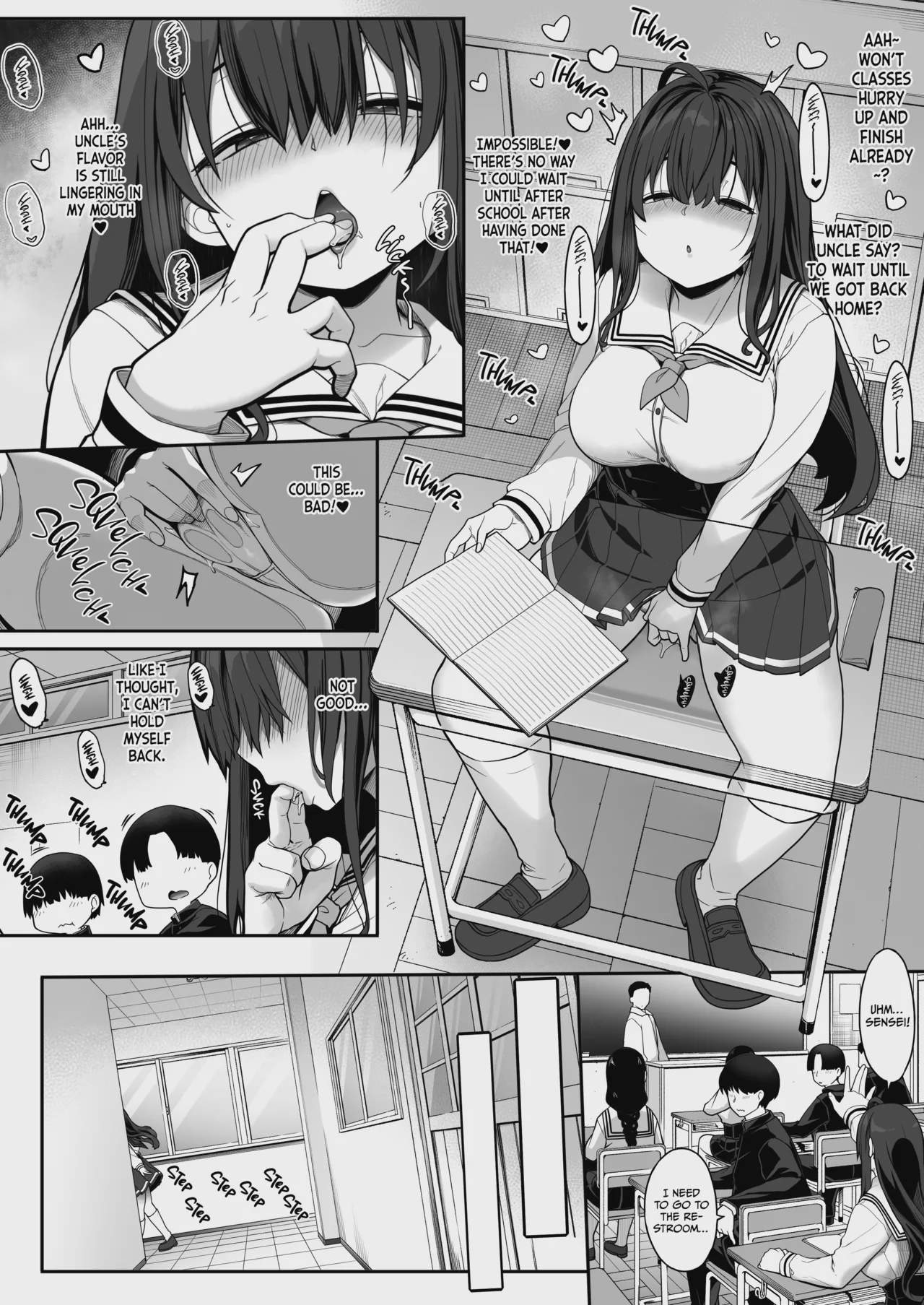 Art by kirin_kakeru, kirintei - Tagged schoolgirl_uniform, impregnation, hidden_sex, kirin_kakeru, very_long_hair, sole_male, inverted_nipples, dilf, sole_female, big_breasts, netorare, bbm, kirintei