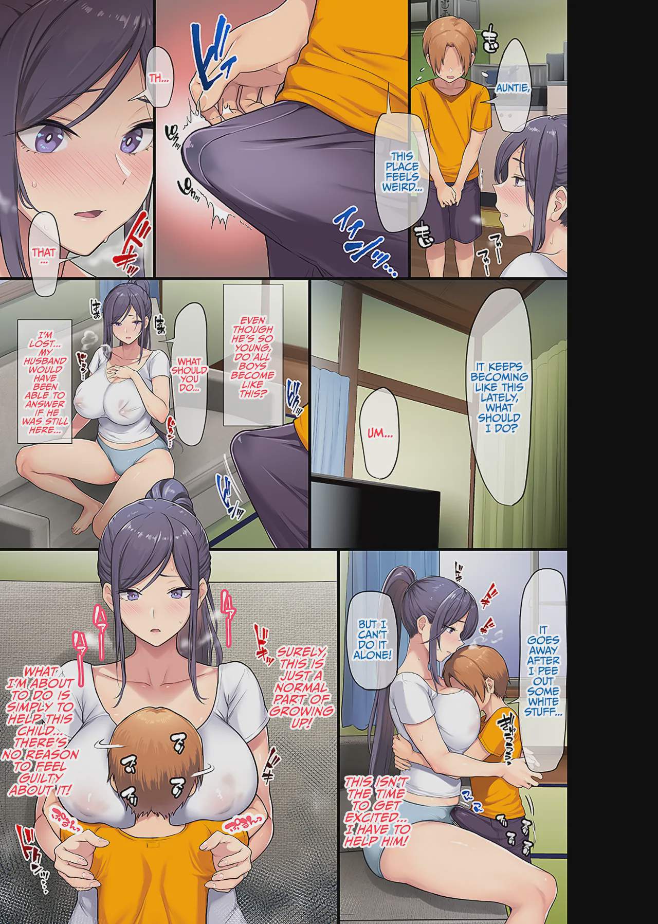 Art by meme50 - Tagged meme50, masturbation, netorare, milf, hotpants, sweating, very_long_hair, x-ray, sole_female, blowjob, smalldom, sole_male, ponytail, hidden_sex, handjob, big_breasts, fingering, big_ass, nakadashi