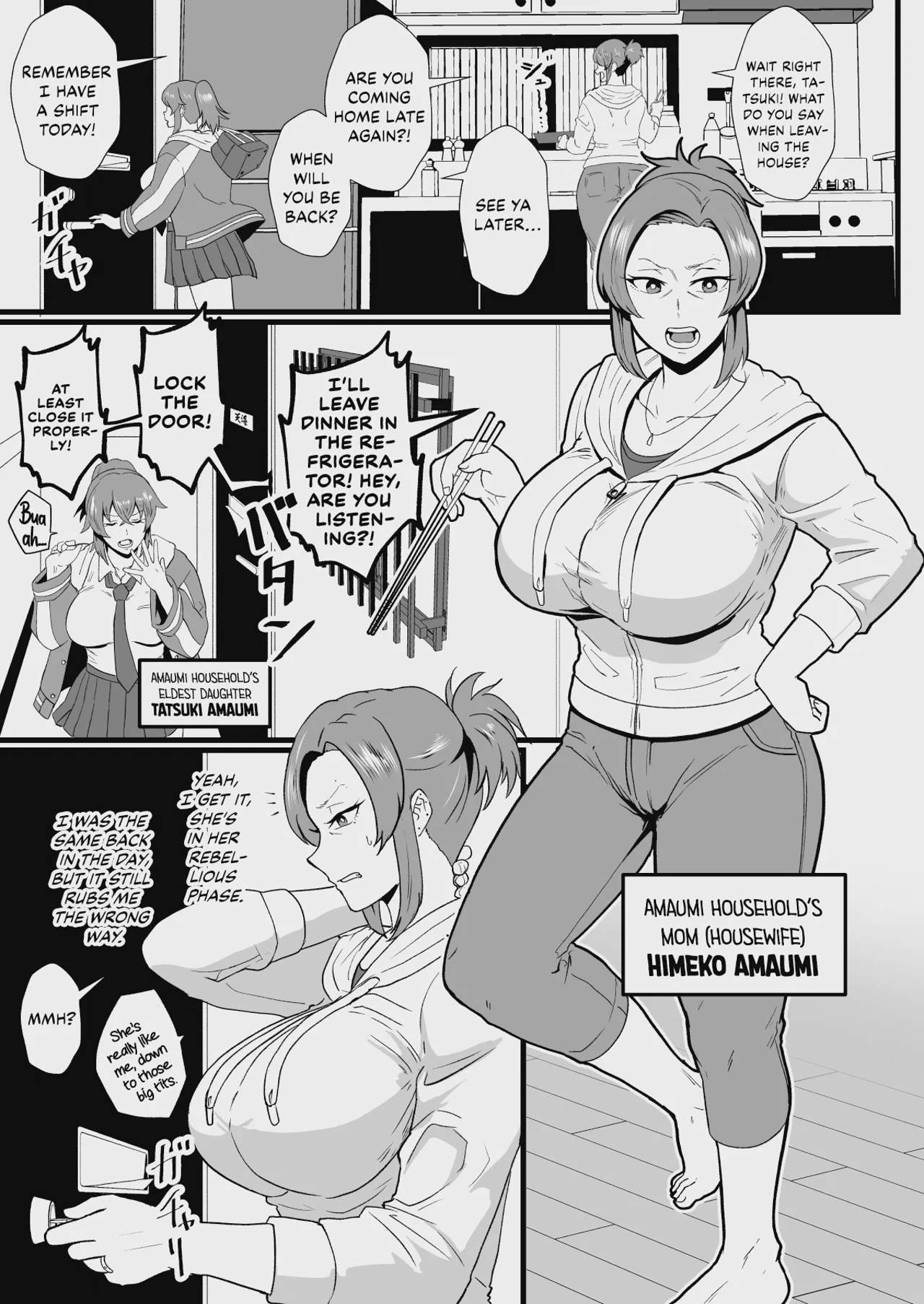 Art by protohotel, hotel_shikinseki - Tagged bbm, blowjob, moral_degeneration, impregnation, dilf, cheating, hotel_shikinseki, big_breasts, milf, bondage, mind_control, piercing, nakadashi, paizuri, pregnant, protohotel, netorare