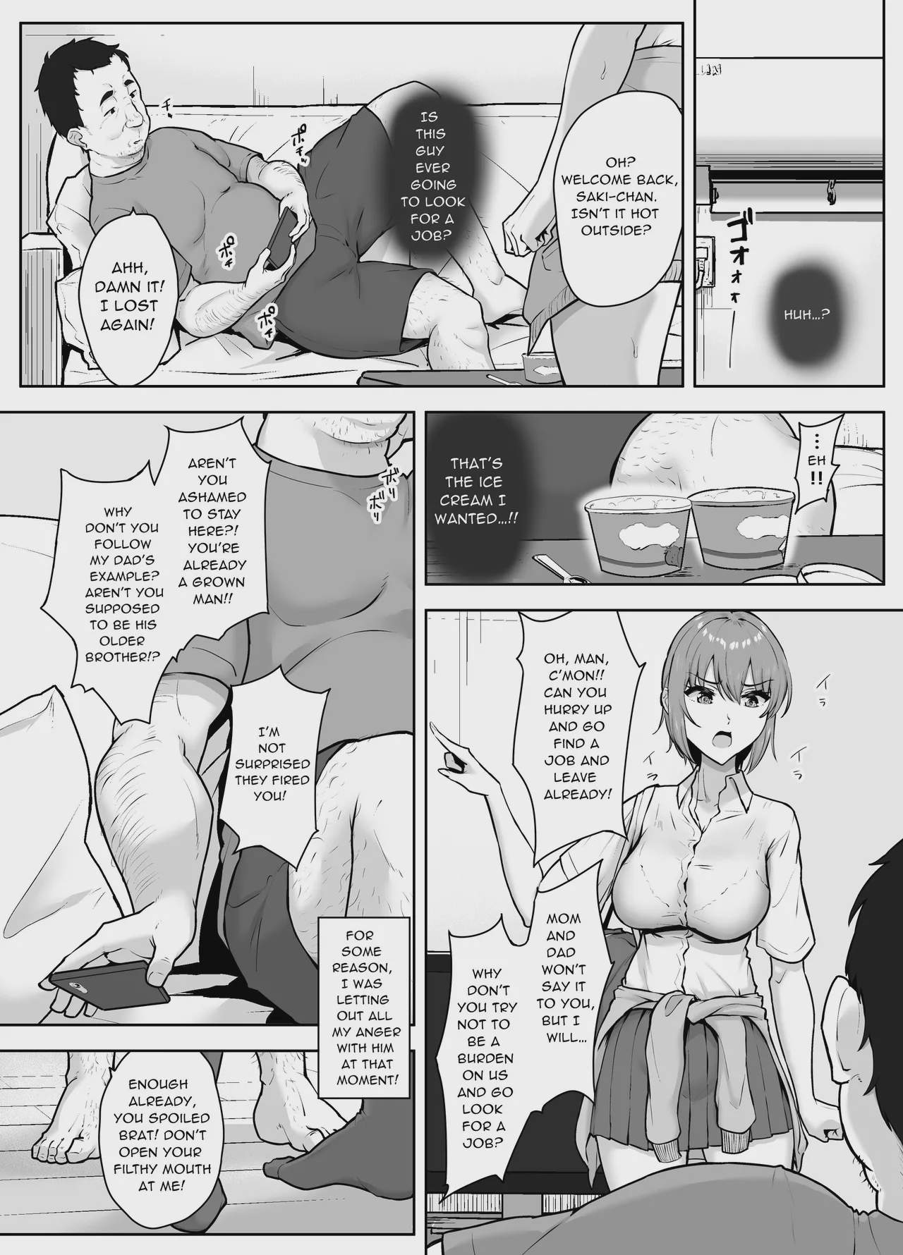 Art by caruta, mocchimochiya - Tagged x-ray, sole_male, big_breasts, dilf, sole_female, nakadashi, netorare, multiple_orgasms, handjob, rape, bbm, hairy, mocchimochiya, caruta, fingering, schoolgirl_uniform, age_progression, niece