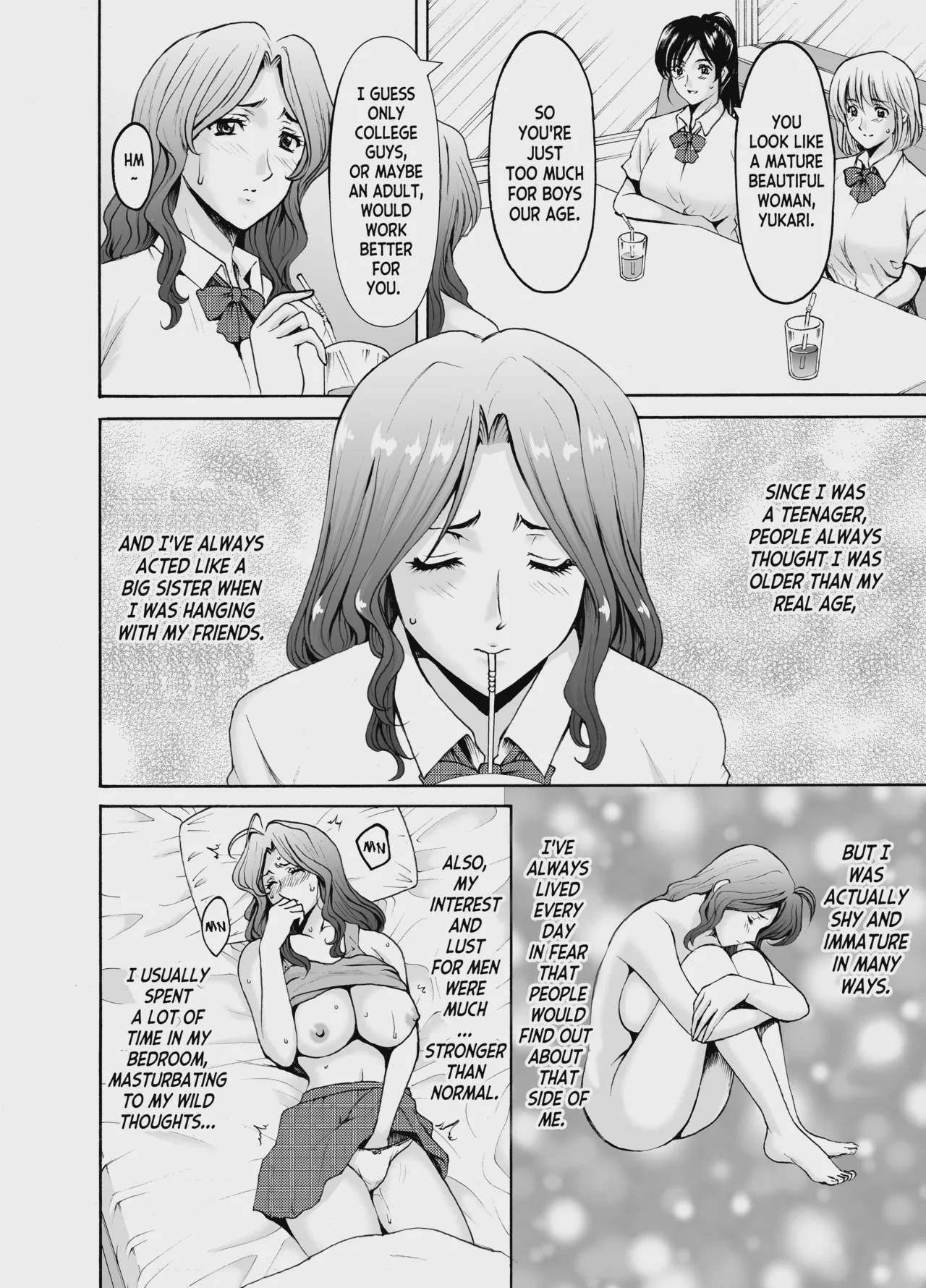 Art by hoshino_ryuichi - Tagged double_penetration, anal, bondage, glasses, hoshino_ryuichi, nakadashi, kimono, big_breasts, rape, anal_intercourse, milf, blackmail, filming, dilf, gag, netorare