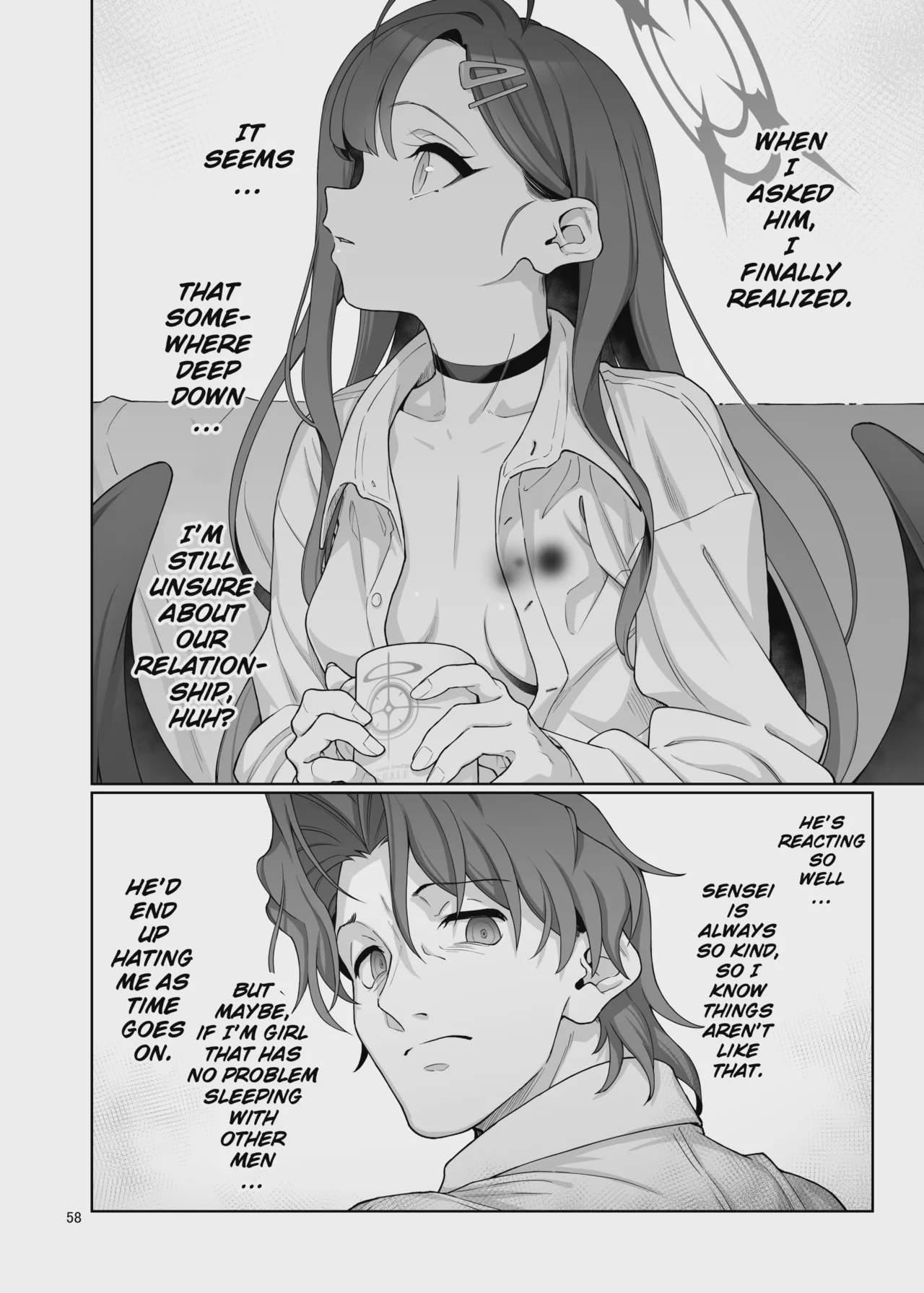Art by aya_shachou, gokusaishiki - Tagged filming, collar, wings, aya_shachou, netorase, bbm, voyeurism, halo, netorare, sole_female, closed_eyes, furry, gokusaishiki, wolf_boy, pig_man, schoolgirl_uniform