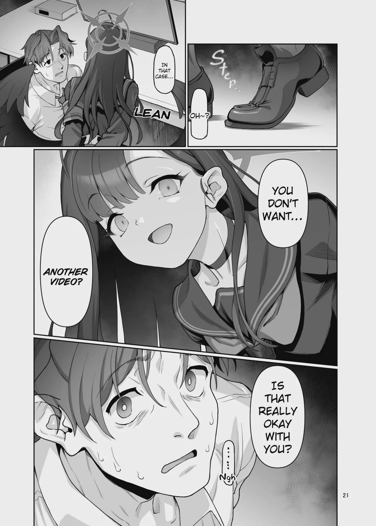 Art by aya_shachou, gokusaishiki - Tagged filming, collar, wings, aya_shachou, netorase, bbm, voyeurism, halo, netorare, sole_female, closed_eyes, furry, gokusaishiki, wolf_boy, pig_man, schoolgirl_uniform