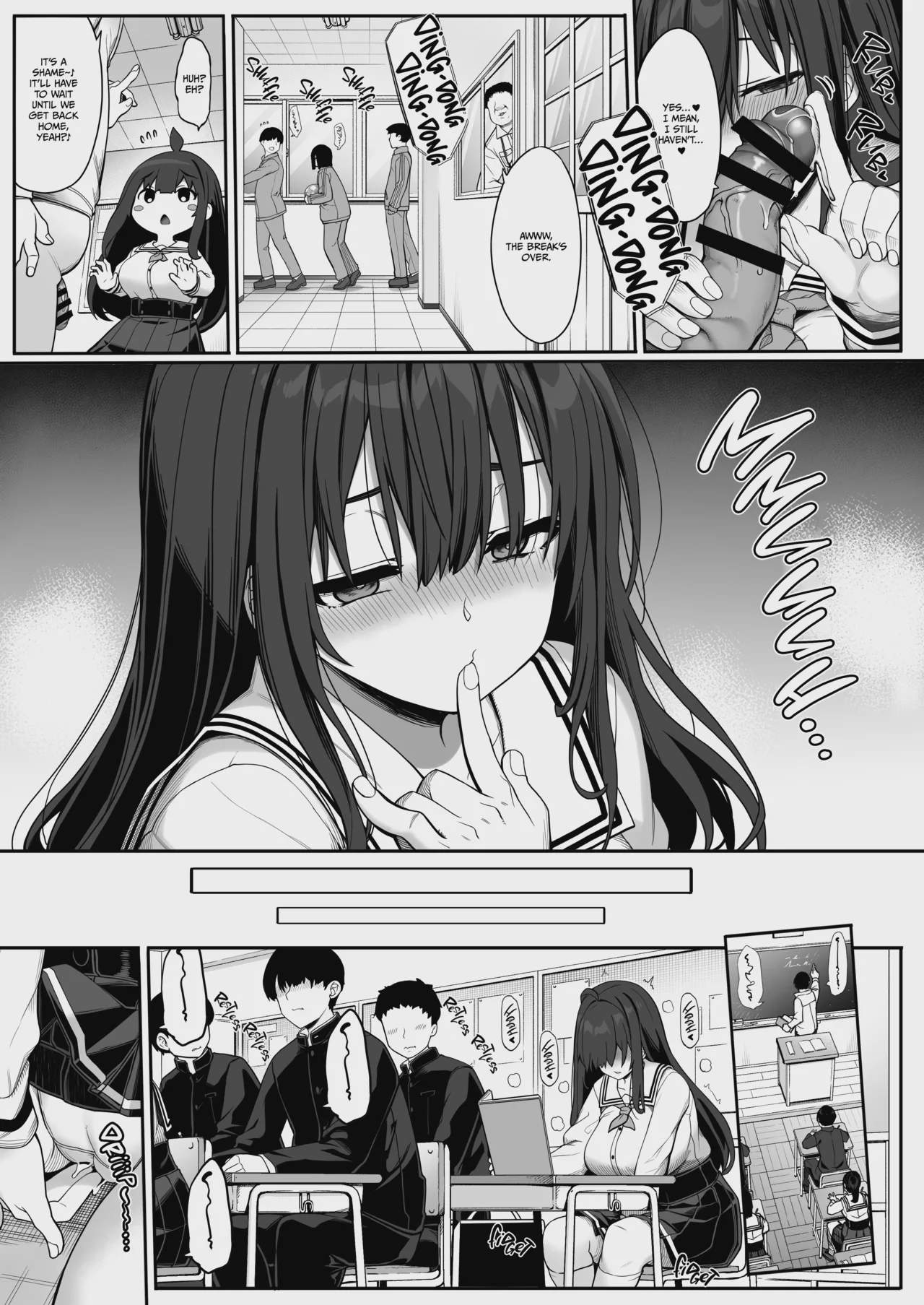Art by kirin_kakeru, kirintei - Tagged schoolgirl_uniform, impregnation, hidden_sex, kirin_kakeru, very_long_hair, sole_male, inverted_nipples, dilf, sole_female, big_breasts, netorare, bbm, kirintei