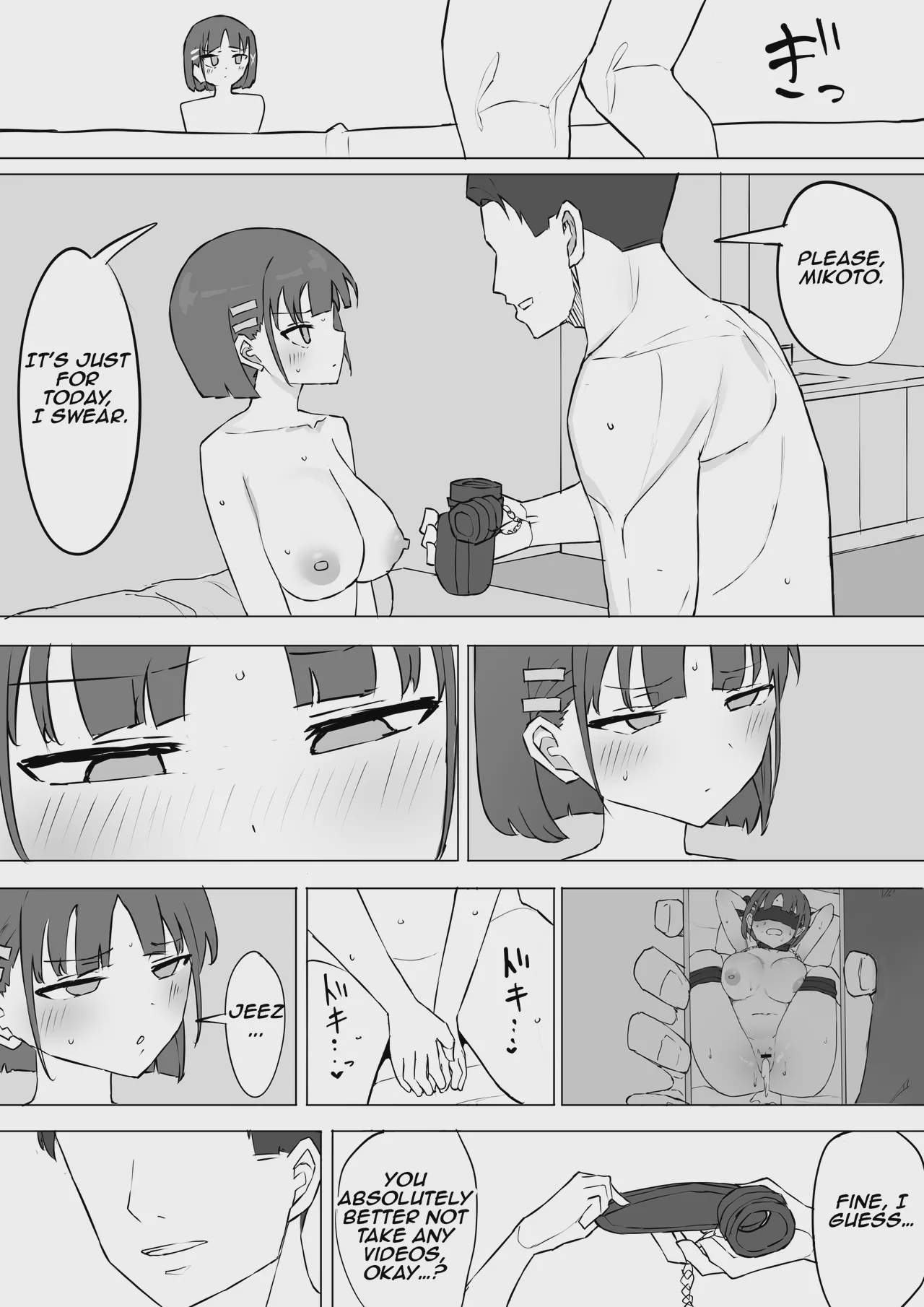 Art by muripoyo - Tagged nakadashi, netorare, bondage, blackmail, fingering, blindfold, masturbation, sole_female, cheating, x-ray, kissing, condom, femdom, blowjob, muscle, muripoyo, blowjob_face, netorase, filming, big_breasts, small_penis