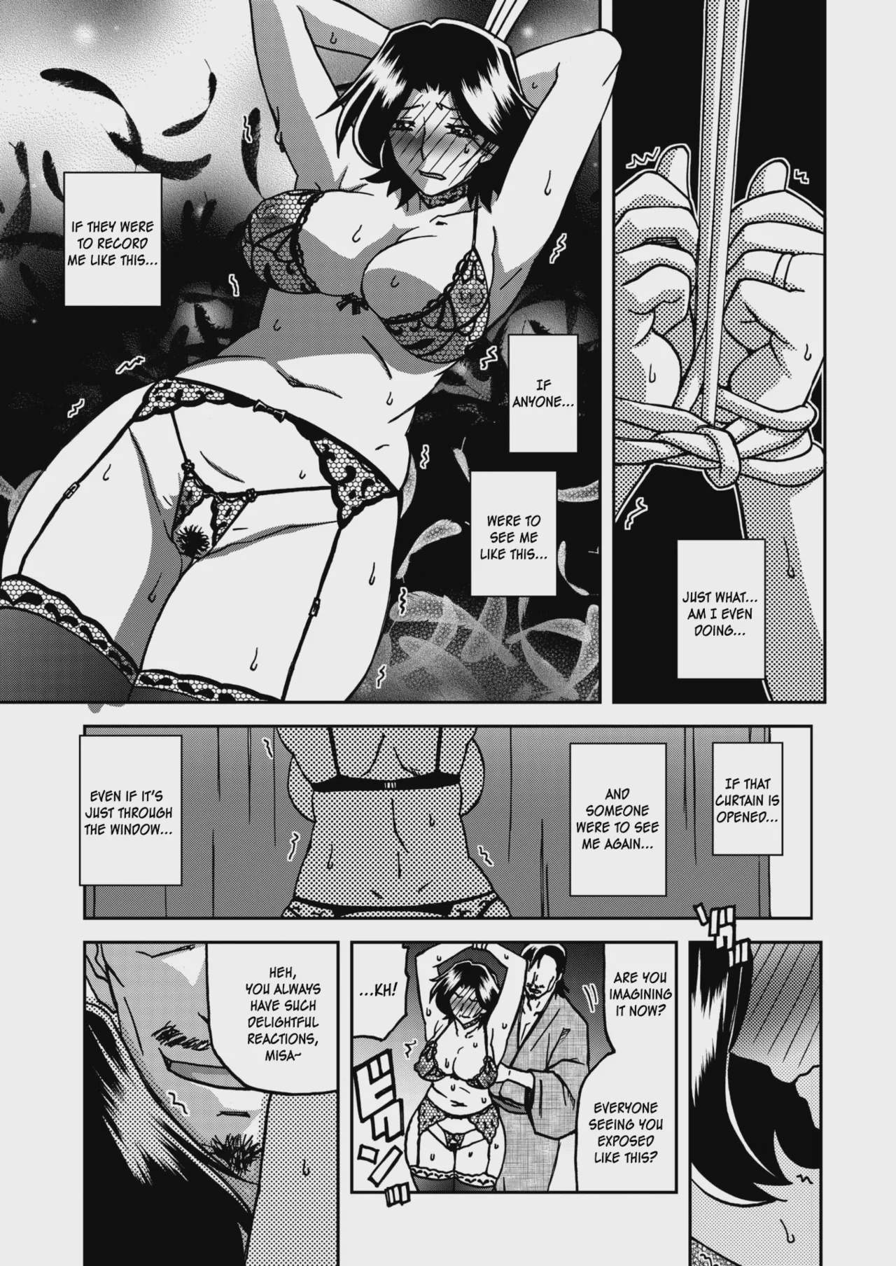 Art by sanbun_kyoden - Tagged sanbun_kyoden, dilf, bondage, cheating, rape, drugs, corruption, big_ass, facial_hair, big_penis, moral_degeneration, milf, hairy, bdsm, shibari, ahegao, big_breasts, netorare, muscle