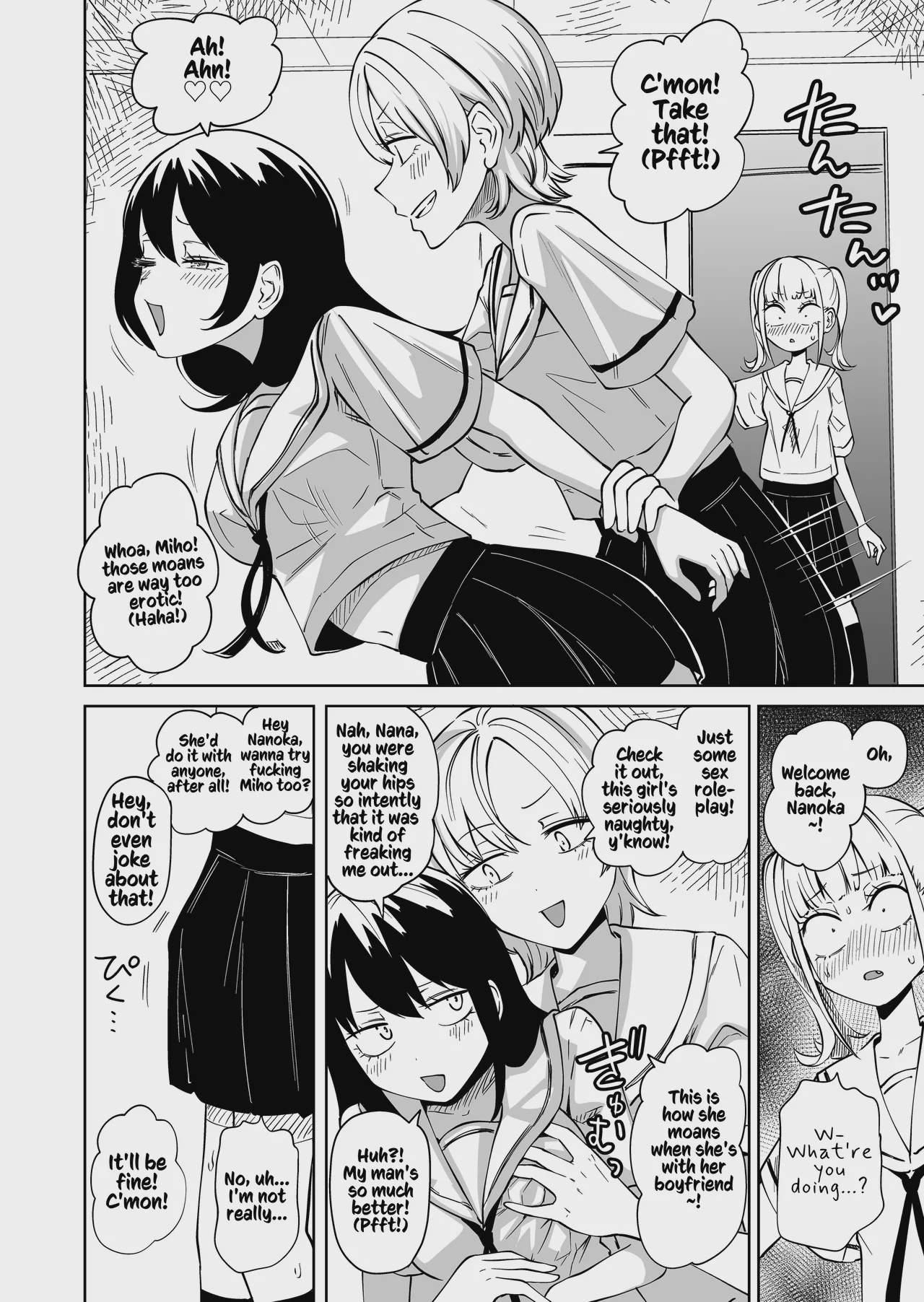 Art by sakamoto_kafka, mikenekohanten - Tagged nakadashi, big_penis, multiple_orgasms, full-packaged_futanari, dickgirl_on_female, twintails, deepthroat, sakamoto_kafka, sole_dickgirl, cheating, mikenekohanten, futanari, group, smell, ahegao, fft_threesome, blowjob, netorare, impregnation