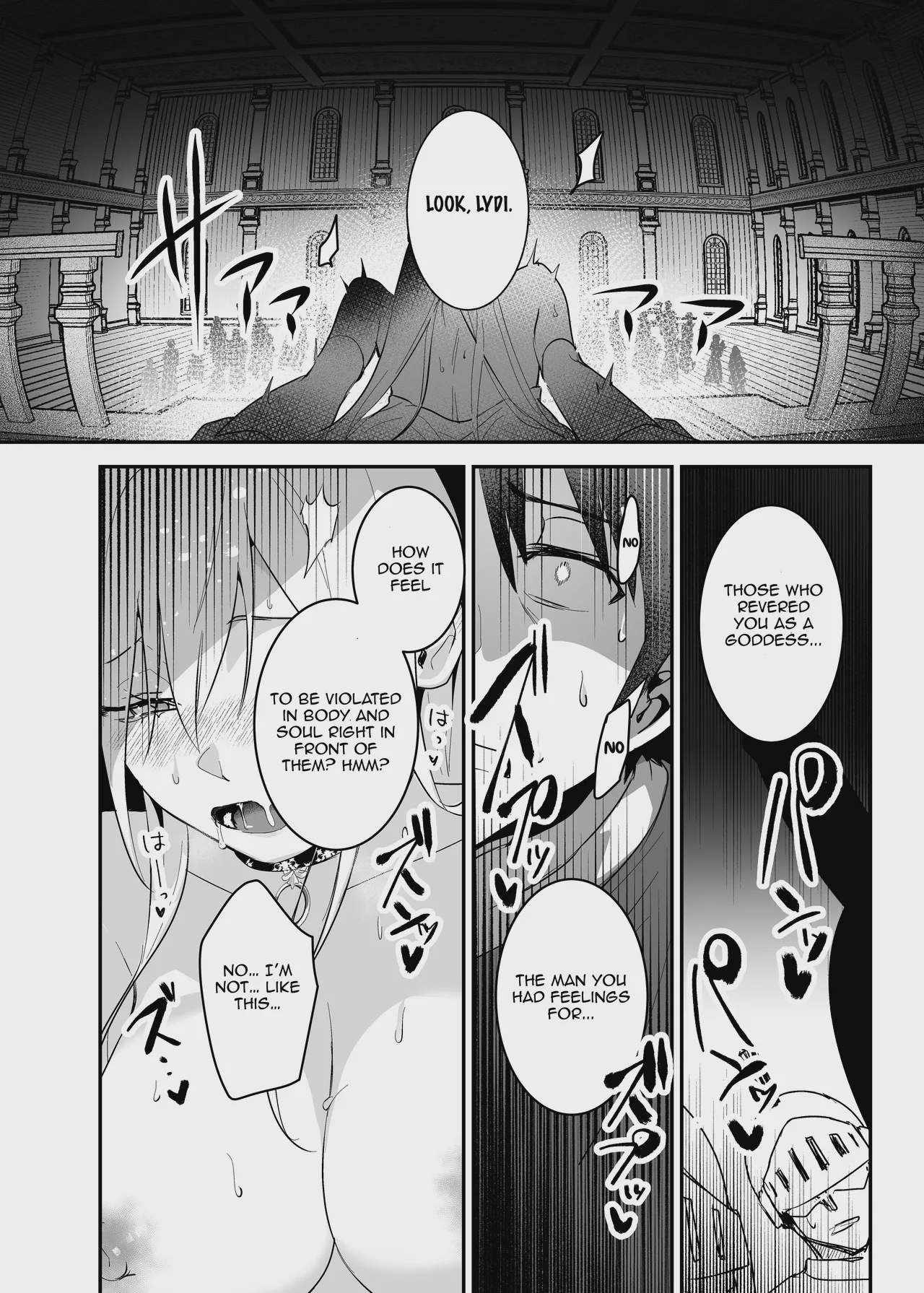 Art by yoshida_killy - Tagged stockings, dilf, netorare, niece, tiara, facial_hair, crown, mind_break, exhibitionism, sole_male, very_long_hair, humiliation, collar, detached_sleeves, yoshida_killy, blindfold, sole_female, ahegao