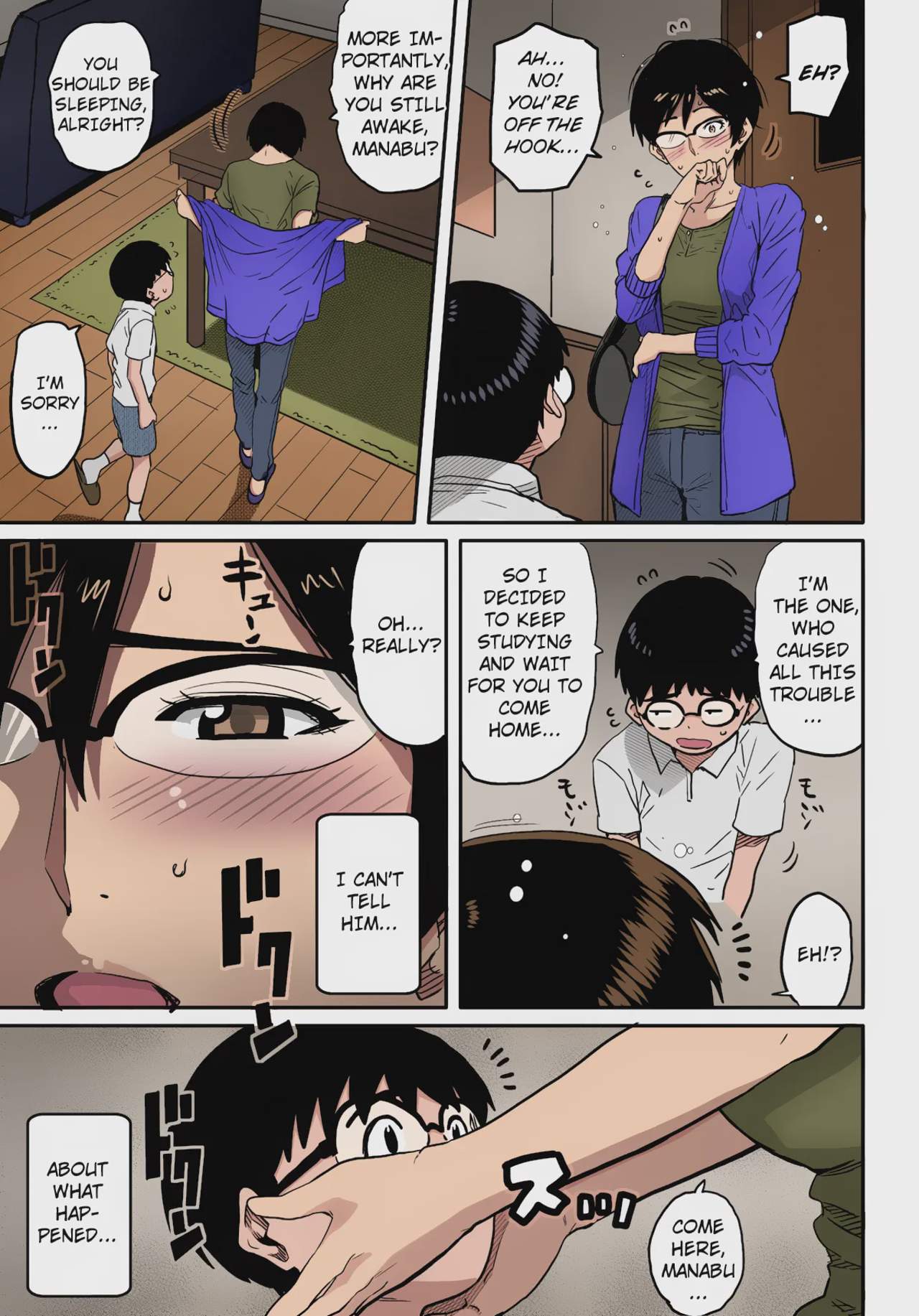 Art by hana_hook - Tagged bisexual, pixie_cut, fingering, bondage, blowjob, rape, paizuri, corruption, netorare, oyakodon, femdom, hana_hook, milf, blackmail, glasses