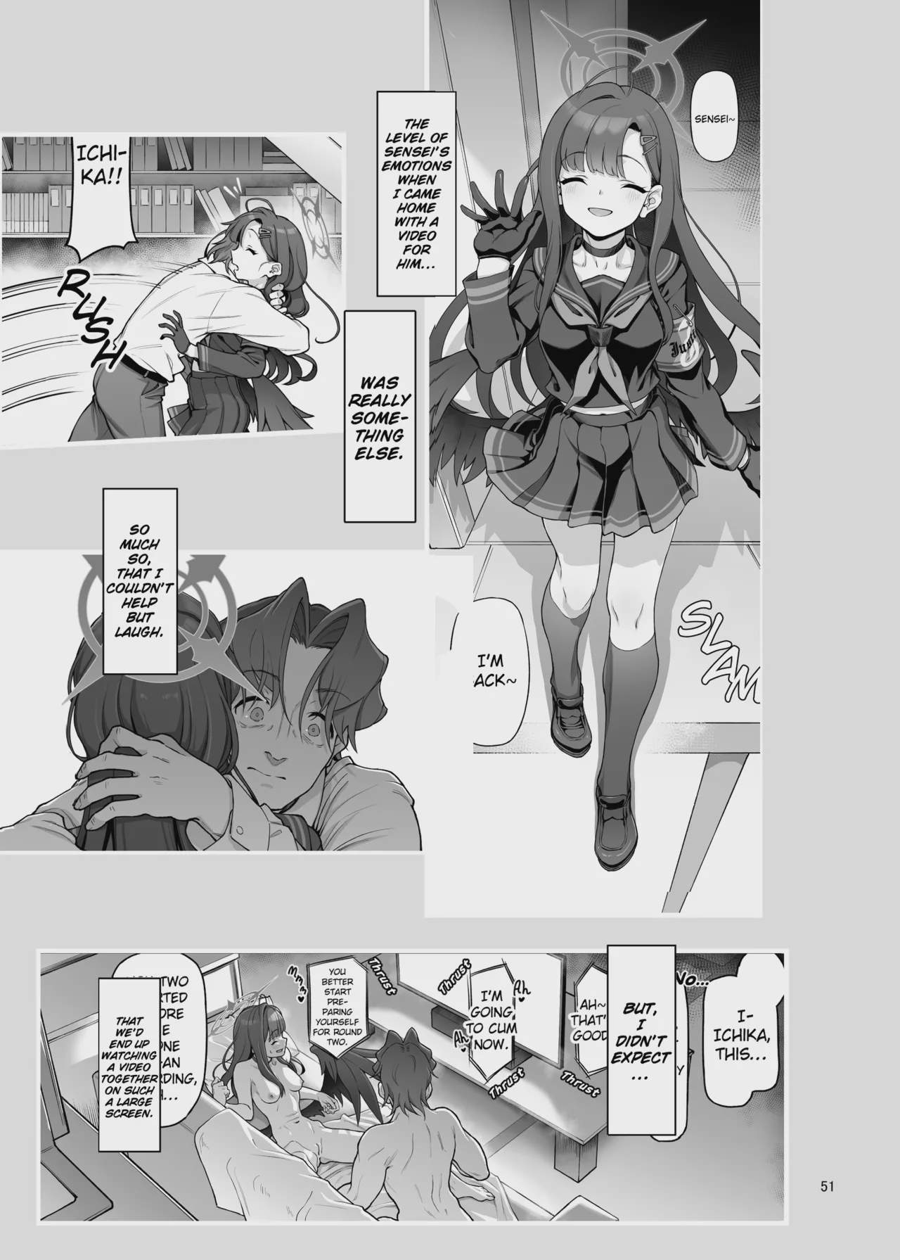 Art by aya_shachou, gokusaishiki - Tagged filming, collar, wings, aya_shachou, netorase, bbm, voyeurism, halo, netorare, sole_female, closed_eyes, furry, gokusaishiki, wolf_boy, pig_man, schoolgirl_uniform
