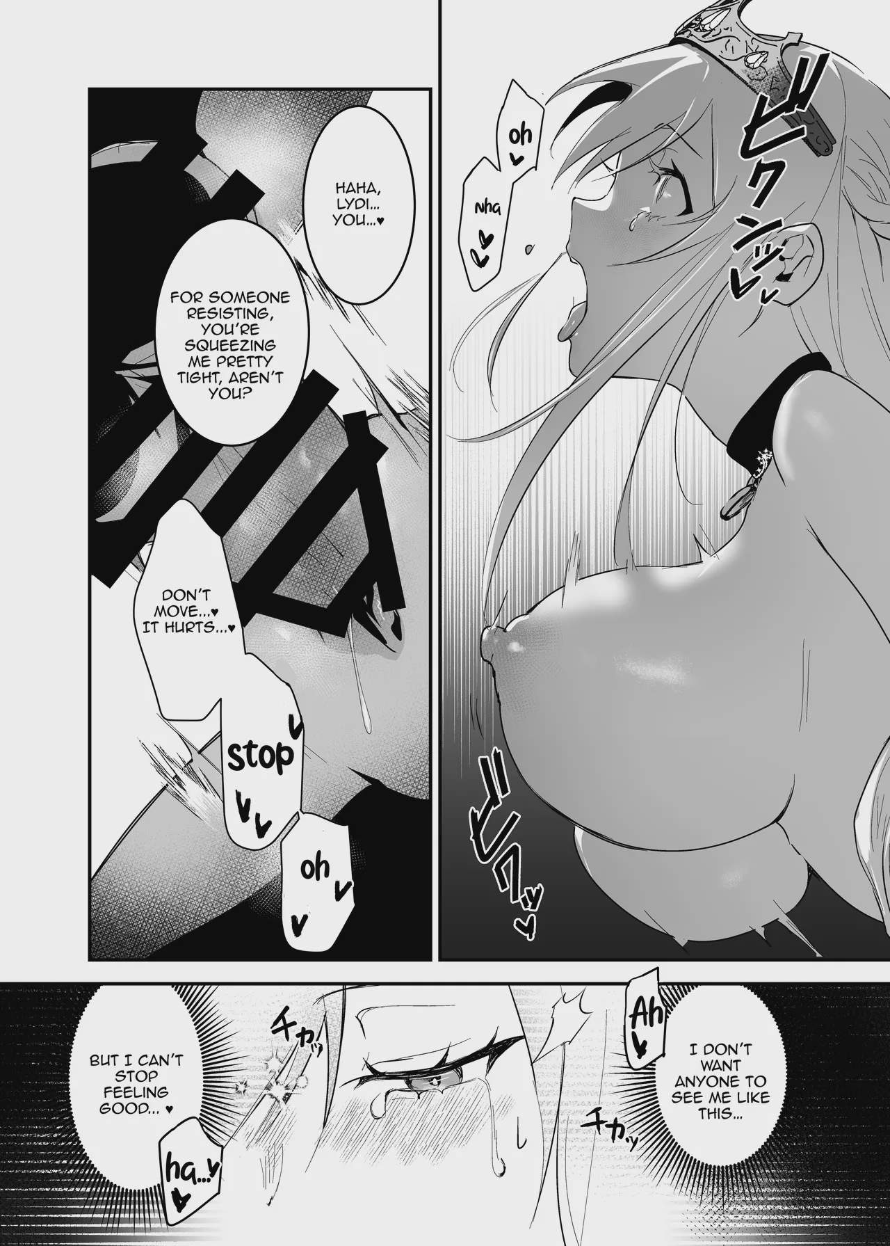 Art by yoshida_killy - Tagged stockings, dilf, netorare, niece, tiara, facial_hair, crown, mind_break, exhibitionism, sole_male, very_long_hair, humiliation, collar, detached_sleeves, yoshida_killy, blindfold, sole_female, ahegao