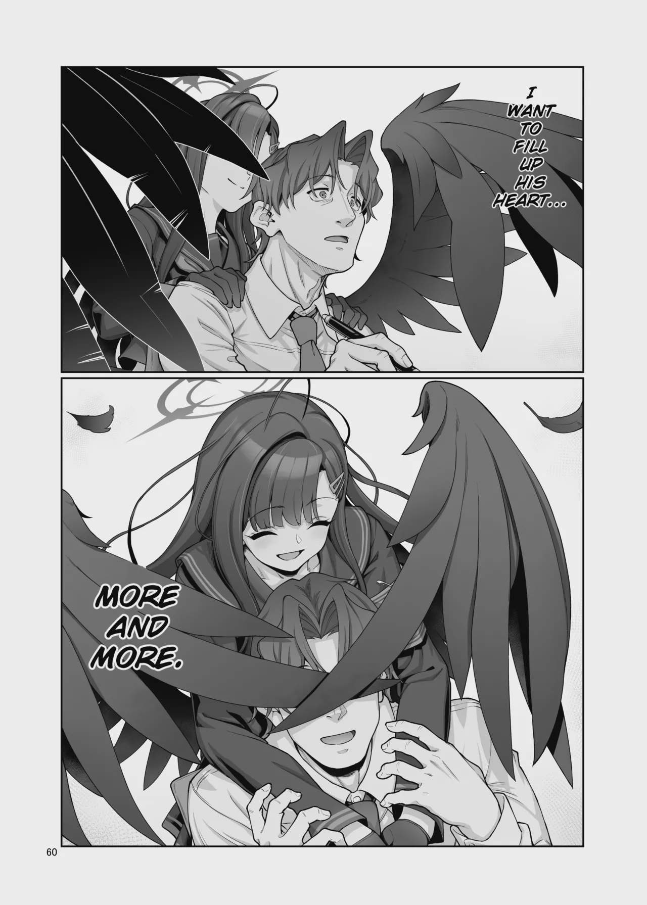 Art by aya_shachou, gokusaishiki - Tagged filming, collar, wings, aya_shachou, netorase, bbm, voyeurism, halo, netorare, sole_female, closed_eyes, furry, gokusaishiki, wolf_boy, pig_man, schoolgirl_uniform