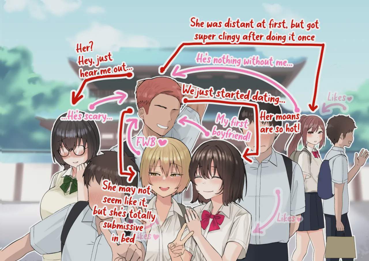 Art by poni - Tagged netorare, nakadashi, schoolgirl_uniform, condom, cheating, defloration, poni, glasses, x-ray, twintails, sole_male, big_breasts