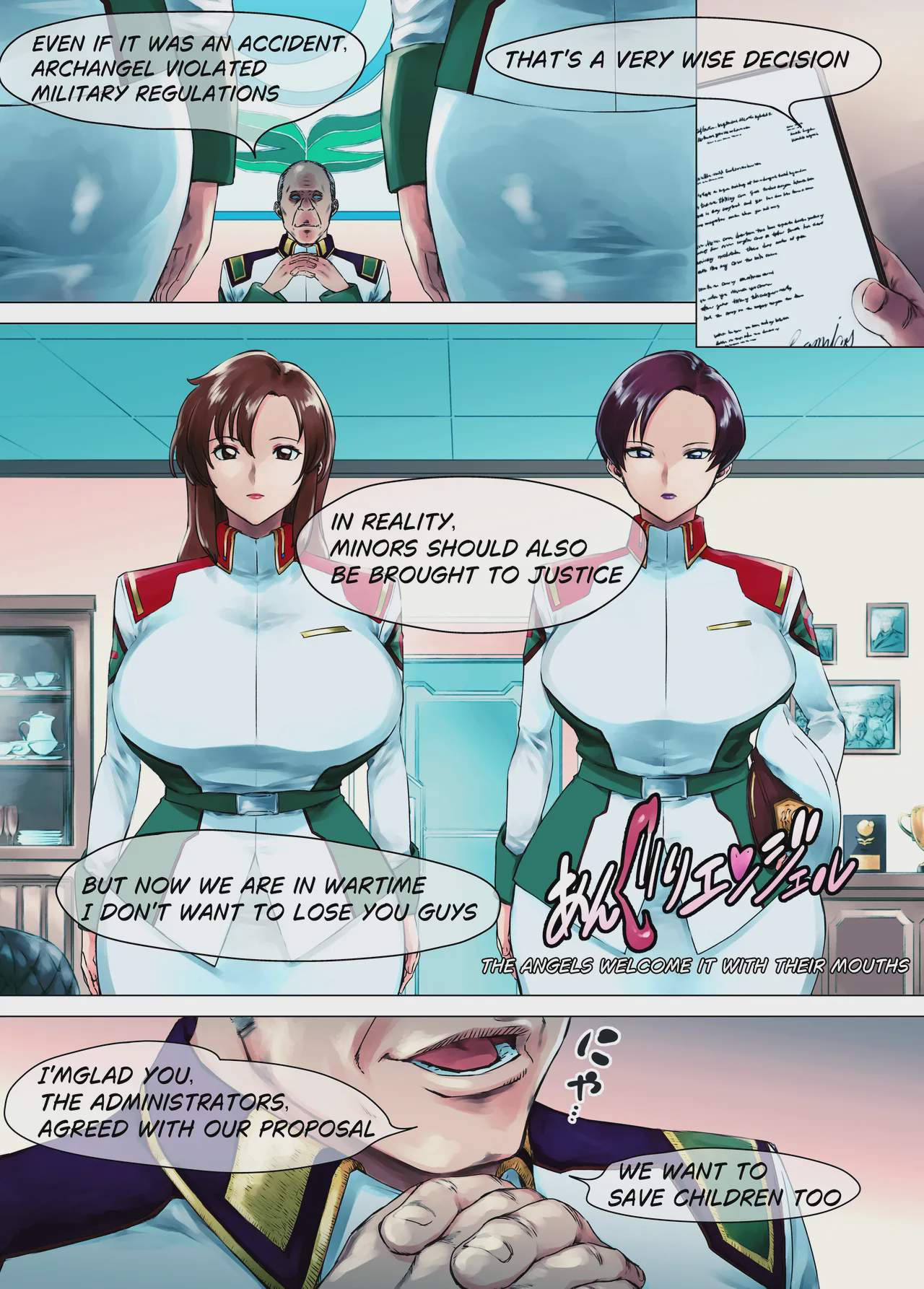Art by kyuugata - Tagged big_breasts, bbm, body_painting, dilf, urination, piss_drinking, big_areolae, anal_intercourse, big_ass, kyuugata, mind_control, paizuri, netorare, pregnant, anal, bukkake, nakadashi, makeup, blackmail, humiliation, blowjob_face, blowjob