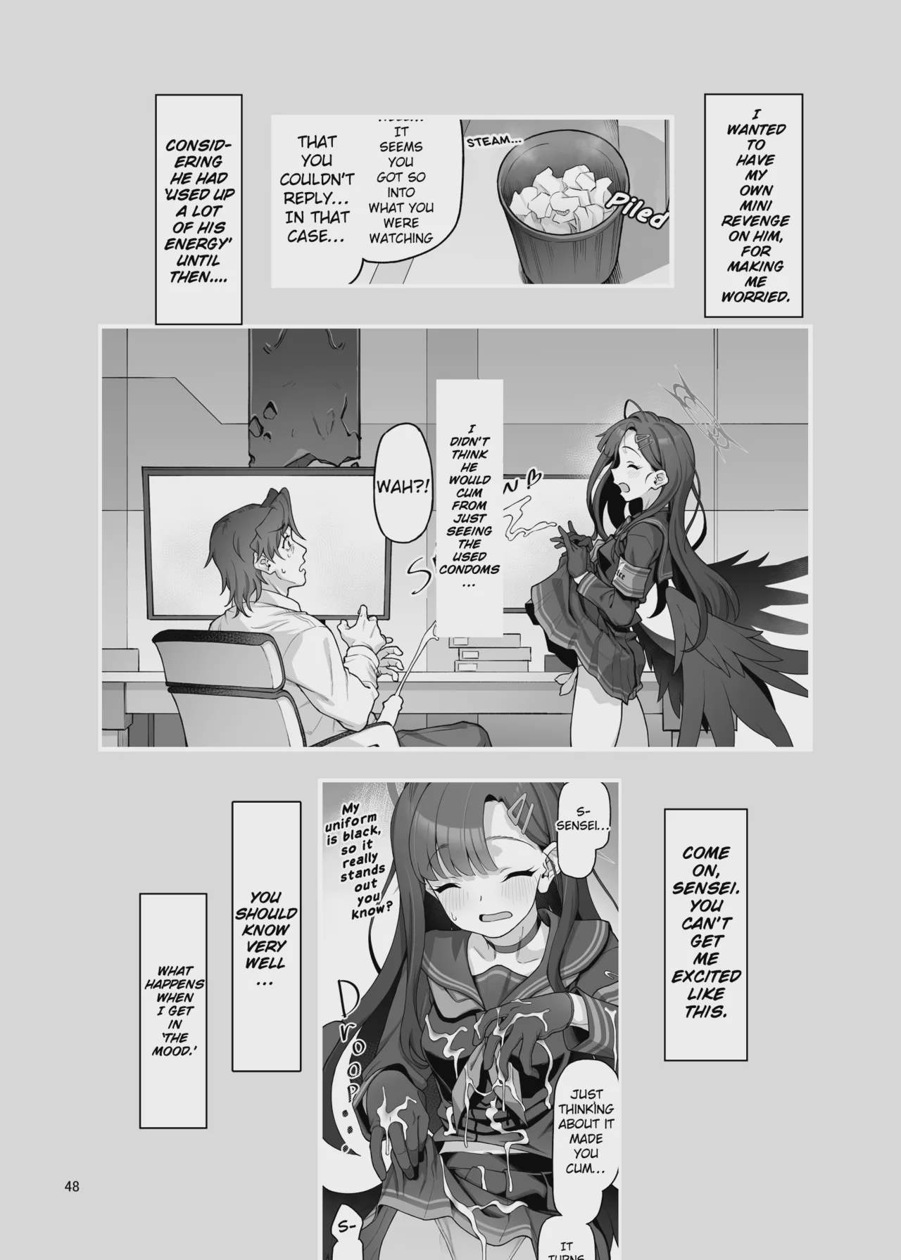 Art by aya_shachou, gokusaishiki - Tagged filming, collar, wings, aya_shachou, netorase, bbm, voyeurism, halo, netorare, sole_female, closed_eyes, furry, gokusaishiki, wolf_boy, pig_man, schoolgirl_uniform