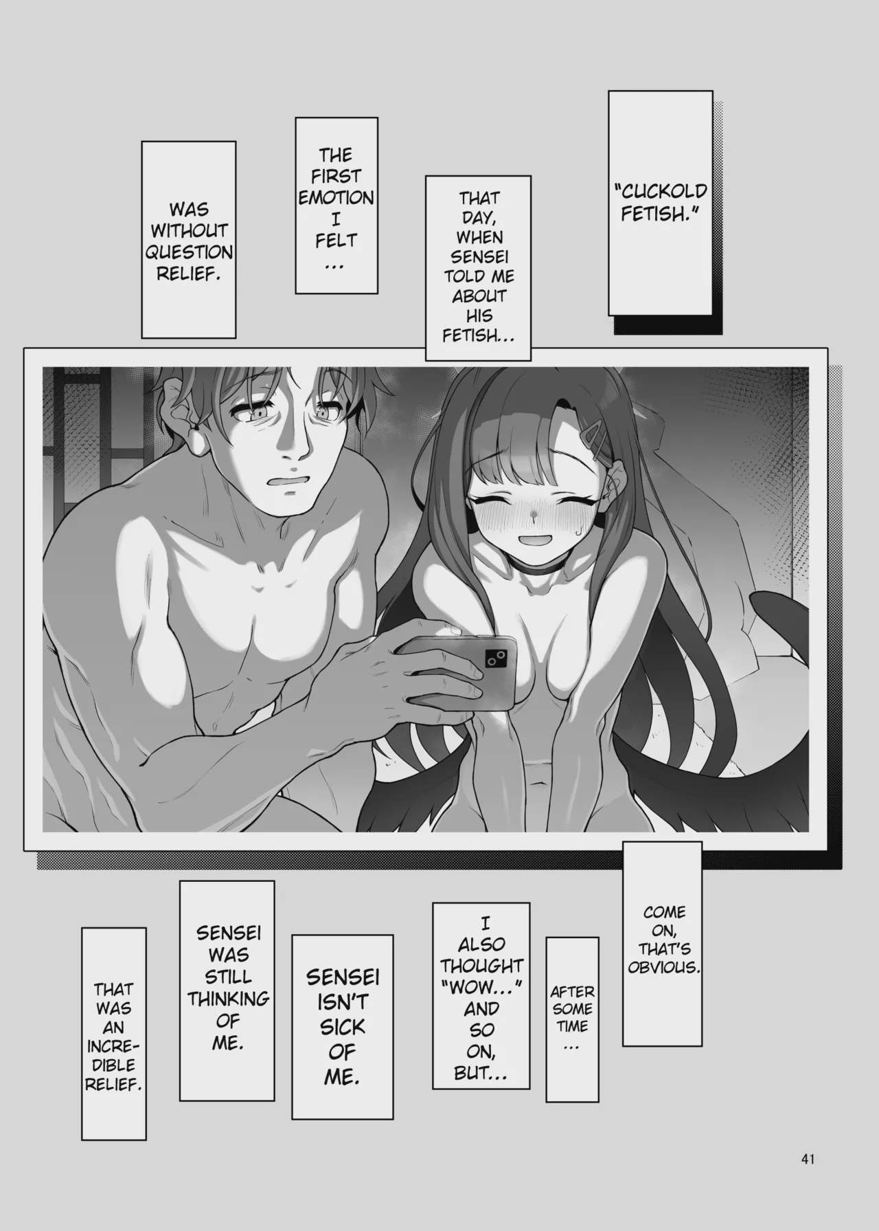 Art by aya_shachou, gokusaishiki - Tagged filming, collar, wings, aya_shachou, netorase, bbm, voyeurism, halo, netorare, sole_female, closed_eyes, furry, gokusaishiki, wolf_boy, pig_man, schoolgirl_uniform