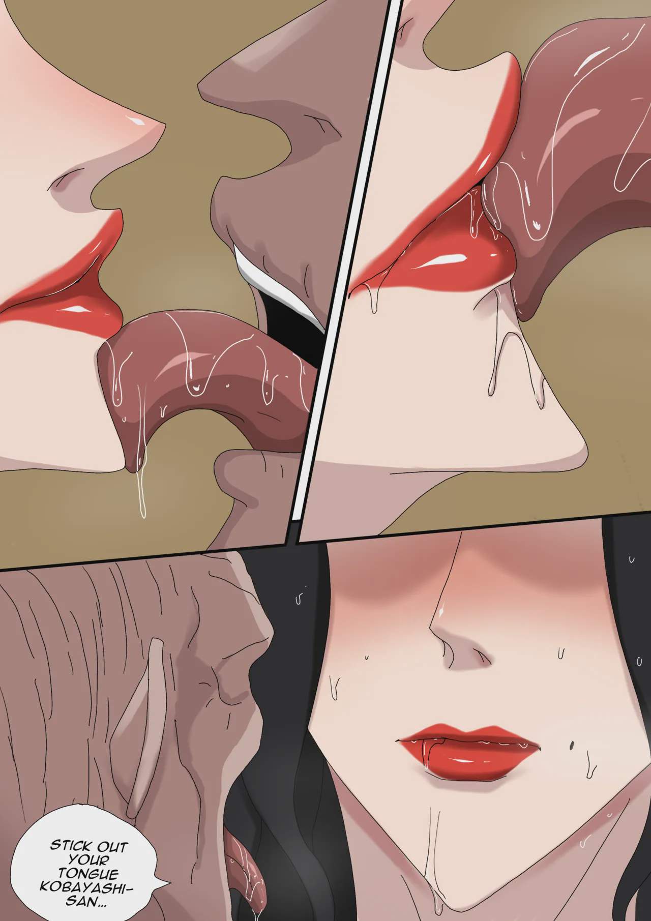 Art by zetto - Tagged sole_female, bald, zetto, milf, old_man, netorare, cheating, mother, beauty_mark, big_breasts, daughter, sole_male, widower