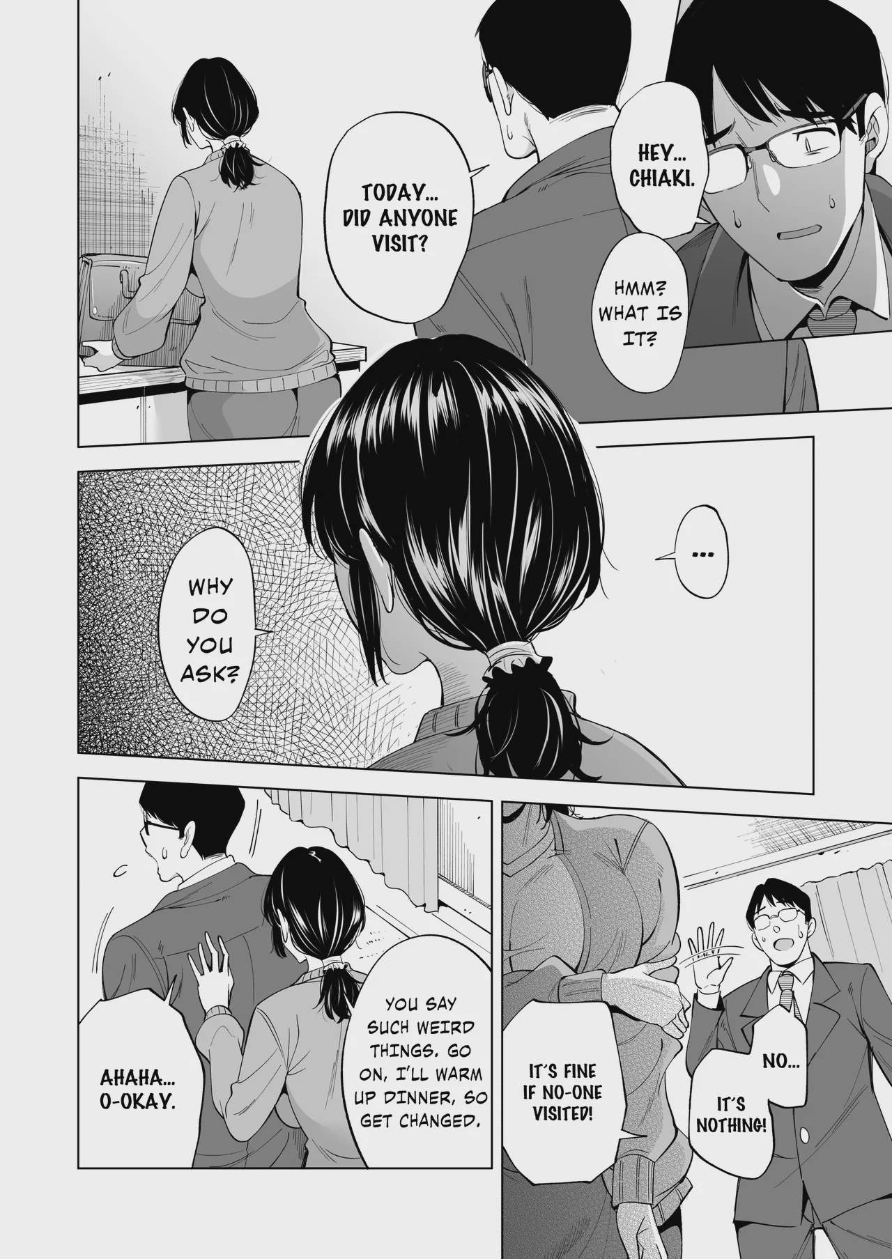 Art by aburi_saamon_maru, maguro_coffee - Tagged blowjob_face, ponytail, bbm, aburi_saamon_maru, hidden_sex, dark_skin, sole_female, impregnation, bald, ahegao, cheating, blackmail, big_breasts, huge_breasts, milf, netorare, blowjob, paizuri, dilf, maguro_coffee