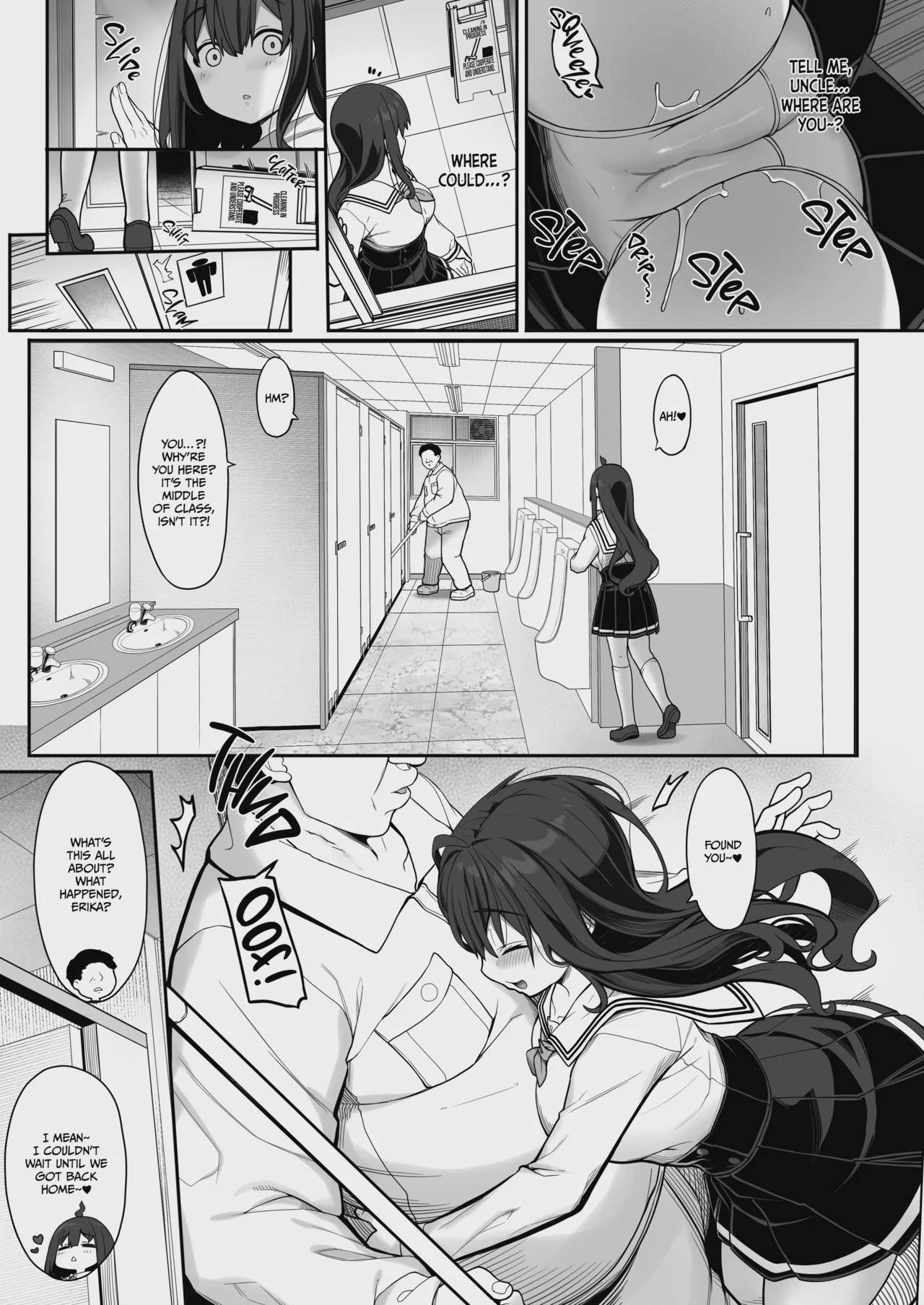 Art by kirin_kakeru, kirintei - Tagged schoolgirl_uniform, impregnation, hidden_sex, kirin_kakeru, very_long_hair, sole_male, inverted_nipples, dilf, sole_female, big_breasts, netorare, bbm, kirintei
