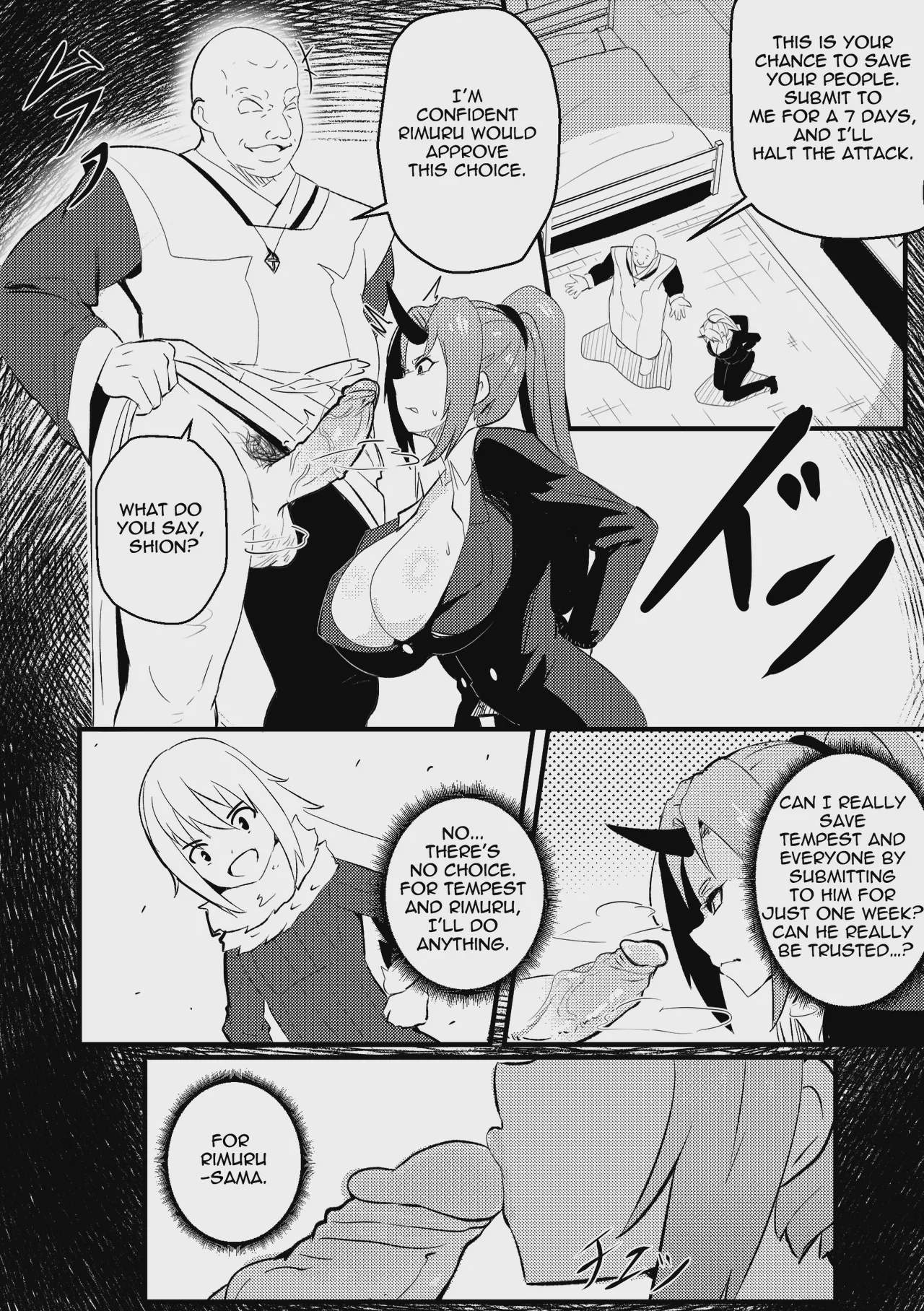 Art by merkonig - Tagged merkonig, piercing, horns, nipple_piercing, ponytail, hairy, big_breasts, netorare