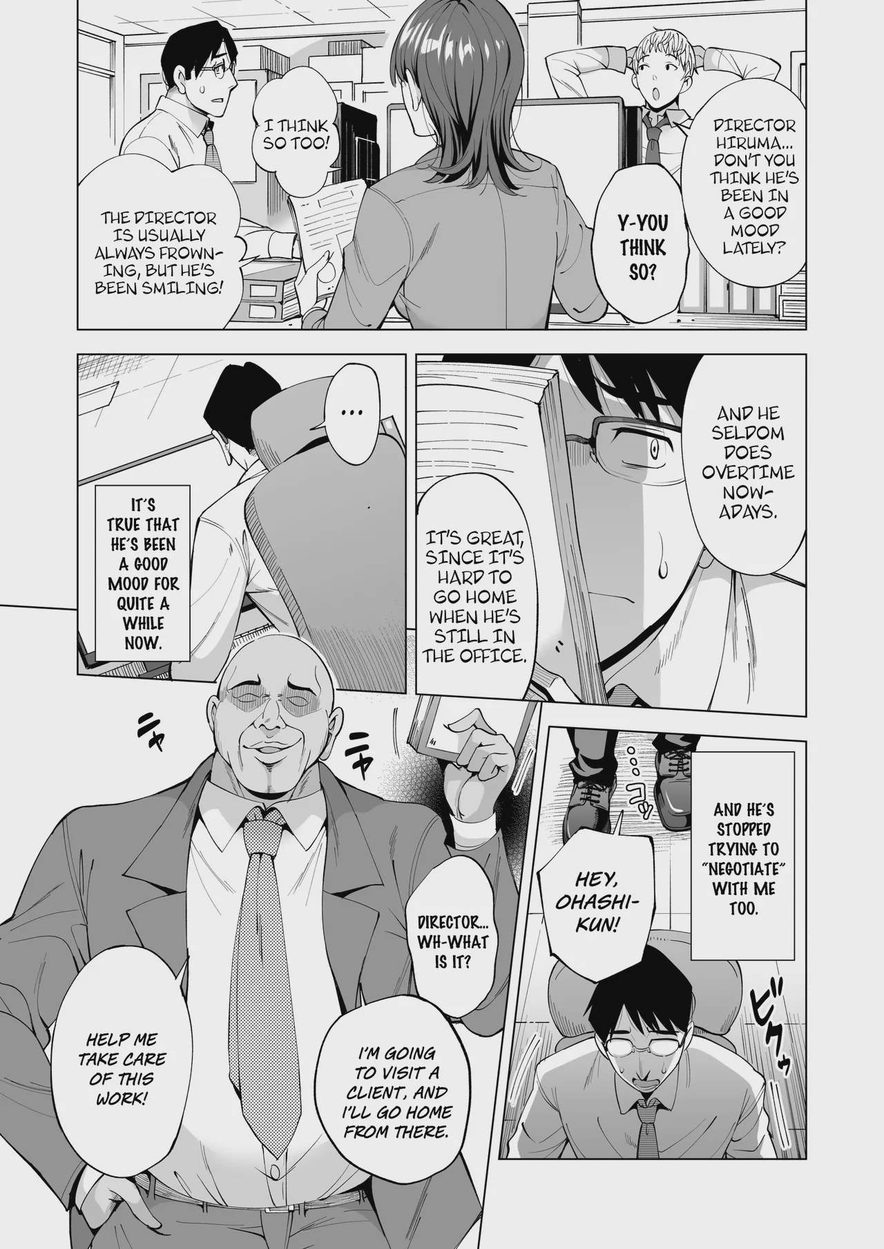 Art by aburi_saamon_maru, maguro_coffee - Tagged blowjob_face, ponytail, bbm, aburi_saamon_maru, hidden_sex, dark_skin, sole_female, impregnation, bald, ahegao, cheating, blackmail, big_breasts, huge_breasts, milf, netorare, blowjob, paizuri, dilf, maguro_coffee