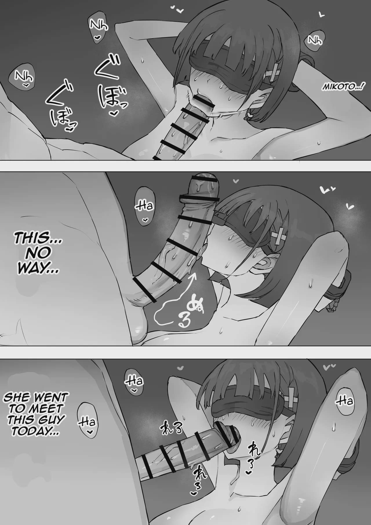Art by muripoyo - Tagged nakadashi, netorare, bondage, blackmail, fingering, blindfold, masturbation, sole_female, cheating, x-ray, kissing, condom, femdom, blowjob, muscle, muripoyo, blowjob_face, netorase, filming, big_breasts, small_penis