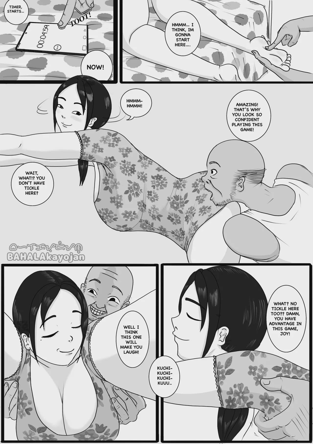Art by  - Tagged dark_skin, milf, blindfold, big_breasts, bald, netorare, bukkake
