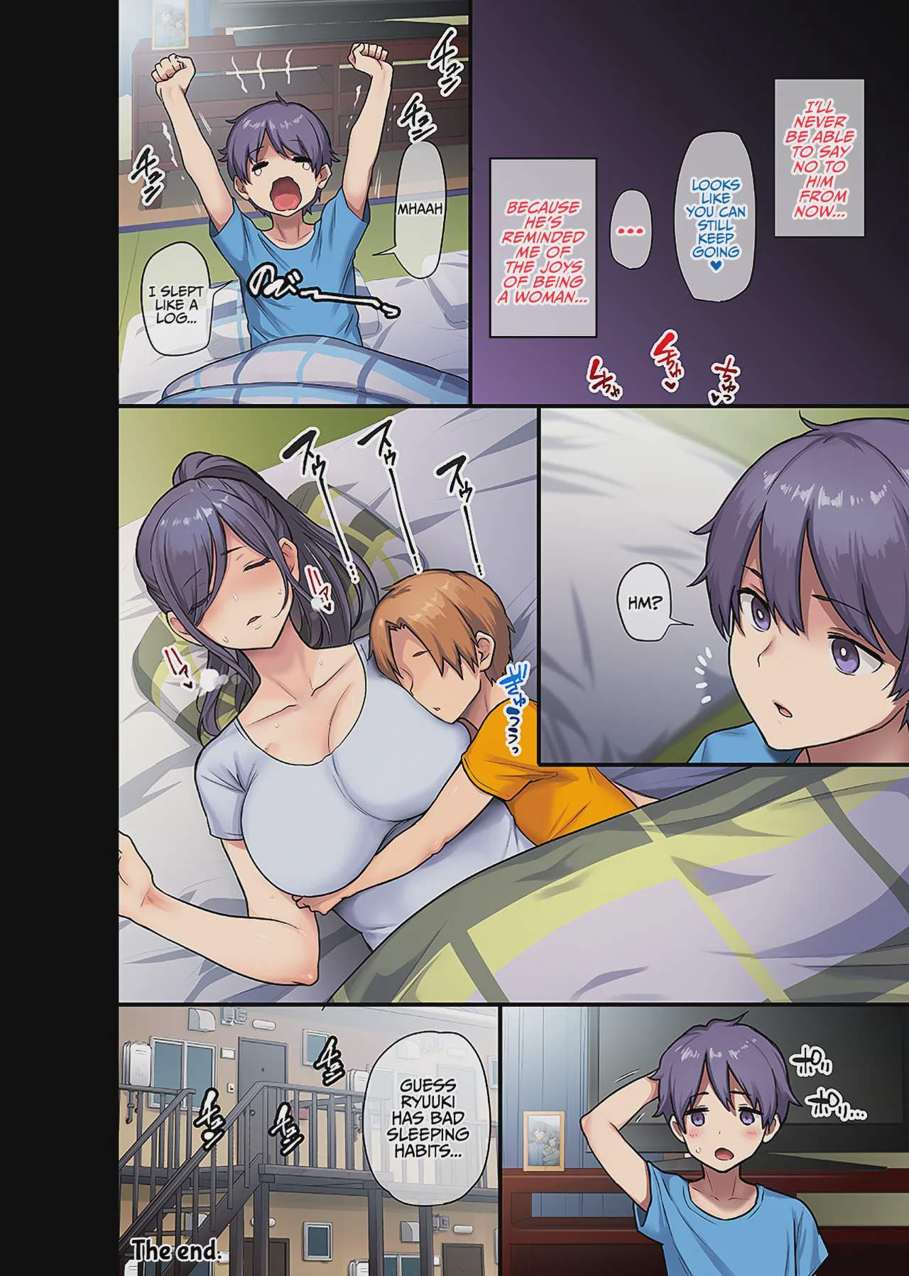 Art by meme50 - Tagged meme50, masturbation, netorare, milf, hotpants, sweating, very_long_hair, x-ray, sole_female, blowjob, smalldom, sole_male, ponytail, hidden_sex, handjob, big_breasts, fingering, big_ass, nakadashi