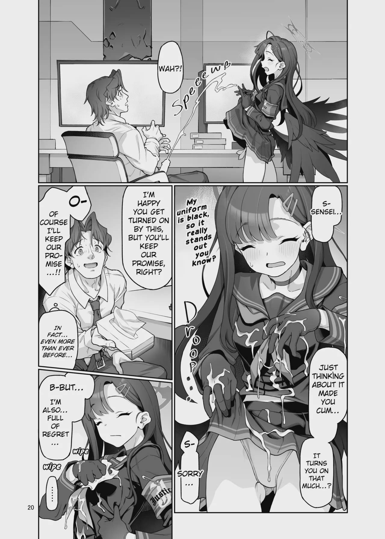 Art by aya_shachou, gokusaishiki - Tagged filming, collar, wings, aya_shachou, netorase, bbm, voyeurism, halo, netorare, sole_female, closed_eyes, furry, gokusaishiki, wolf_boy, pig_man, schoolgirl_uniform